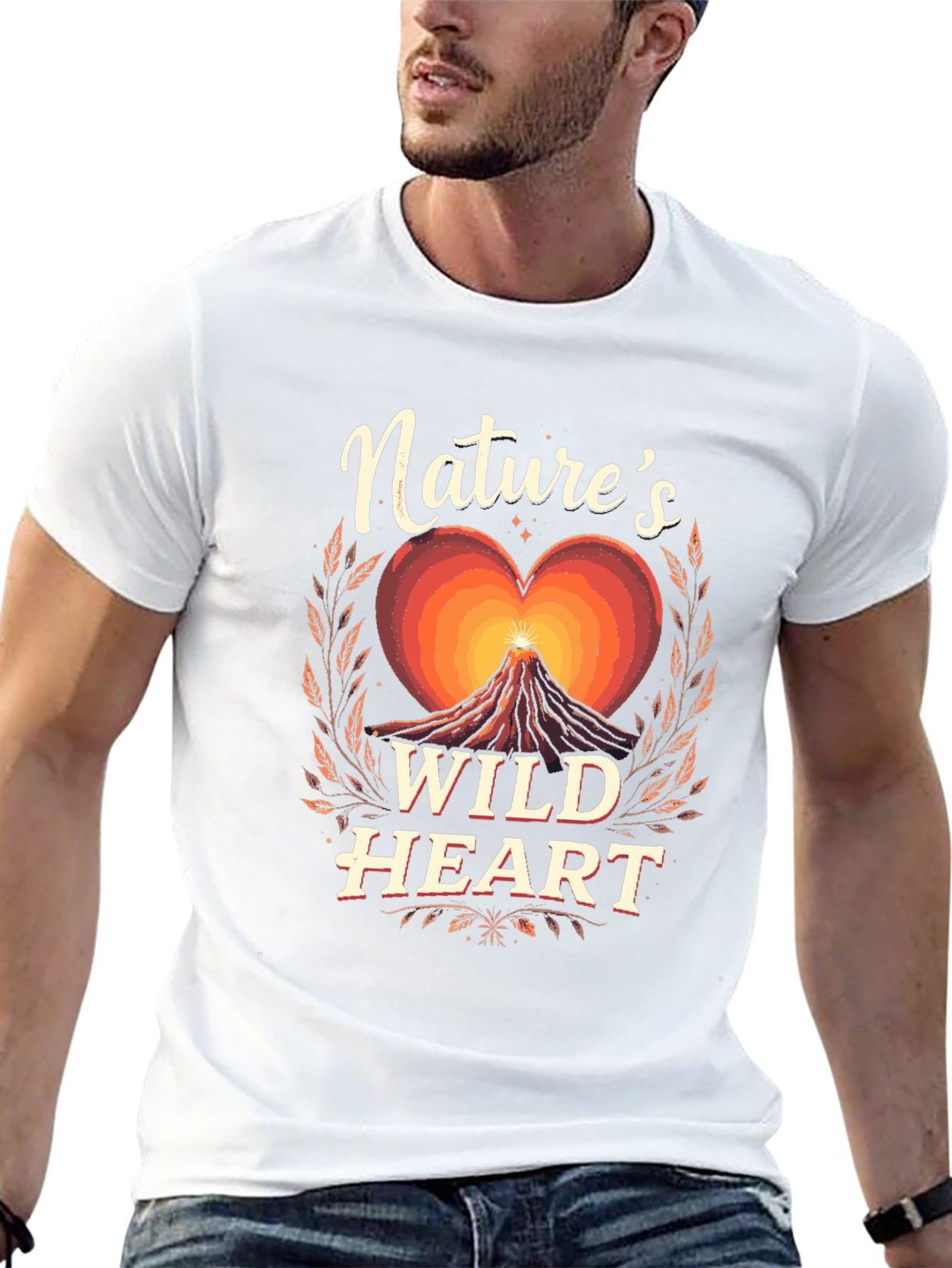Natures Wild Heart Graphic Tee - Black