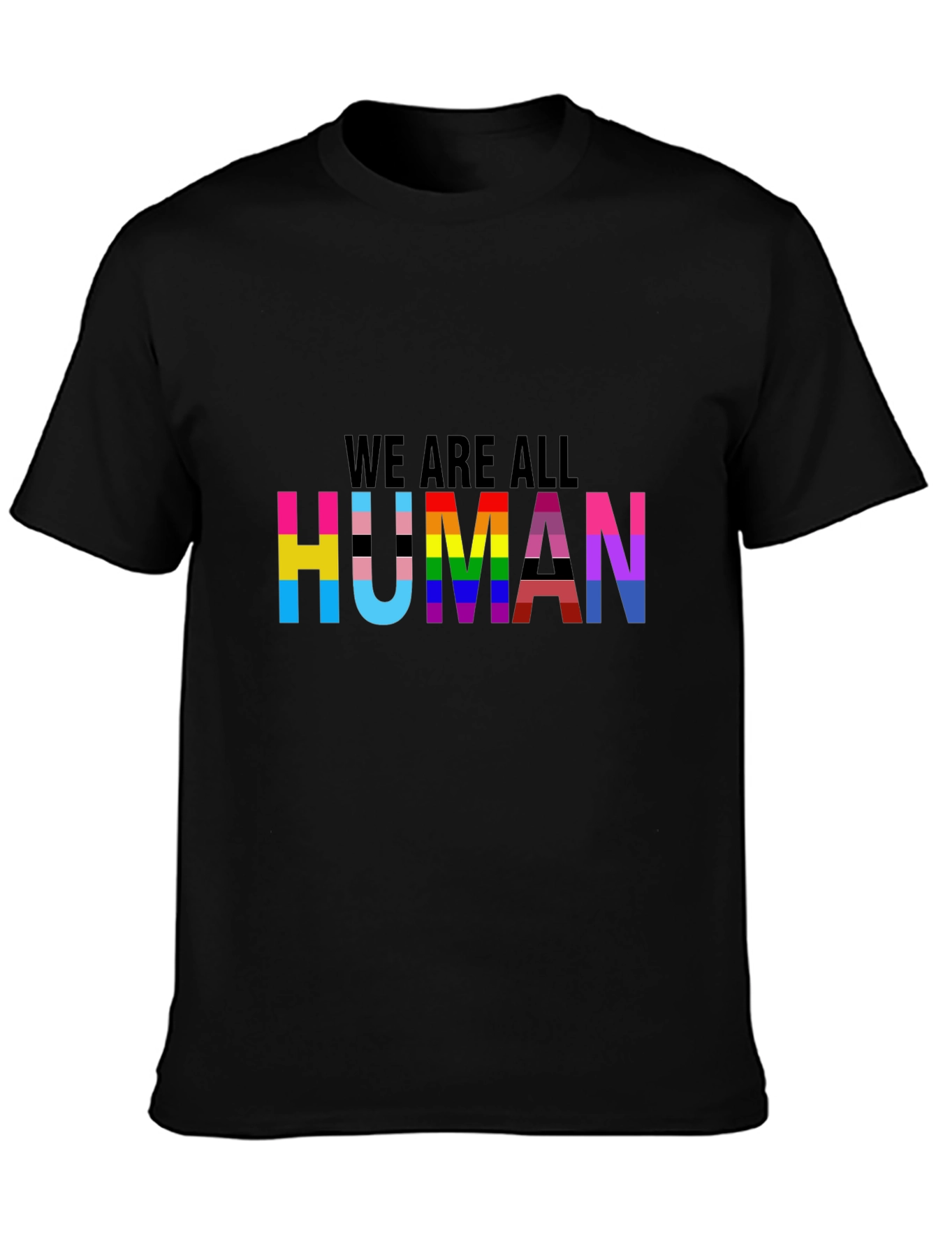 LGBTQ+ Pride We Are All Human Graphic T-Shirt