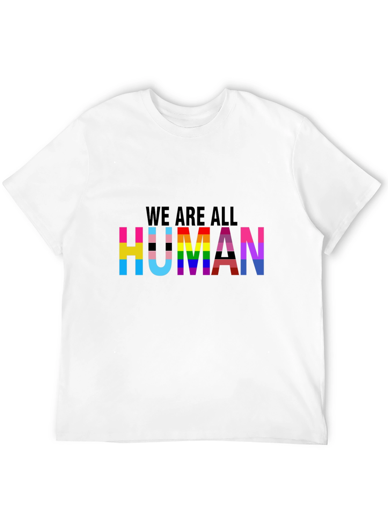 LGBTQ+ Pride We Are All Human Graphic T-Shirt