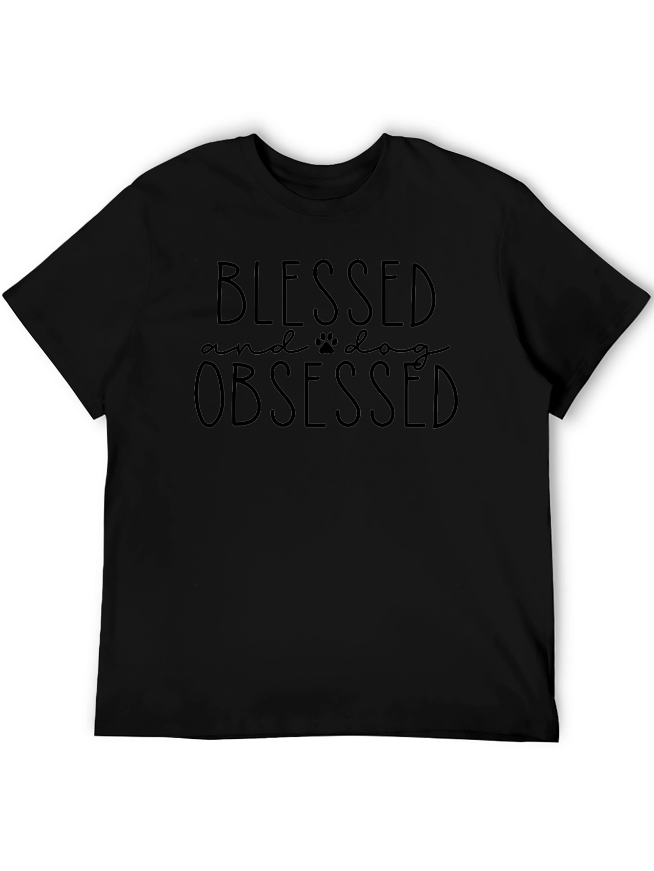 Blessed and Dog Obsessed Black T-Shirt
