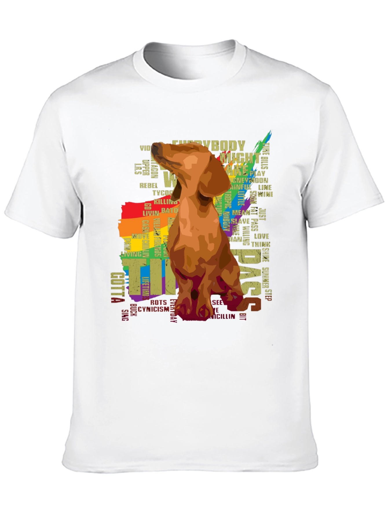 Dachshund Word Art Graphic T-Shirt