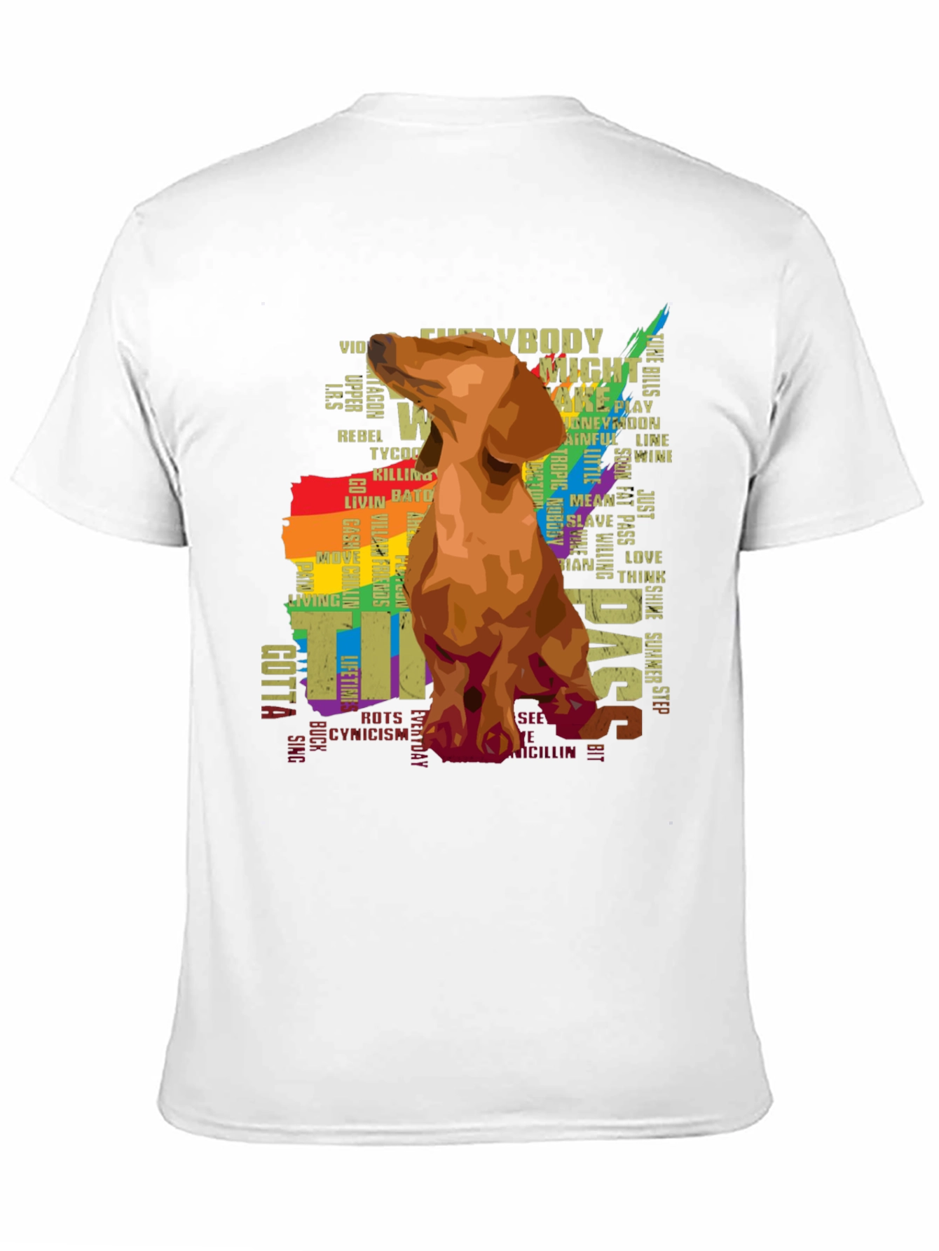 Dachshund Word Art Graphic T-Shirt