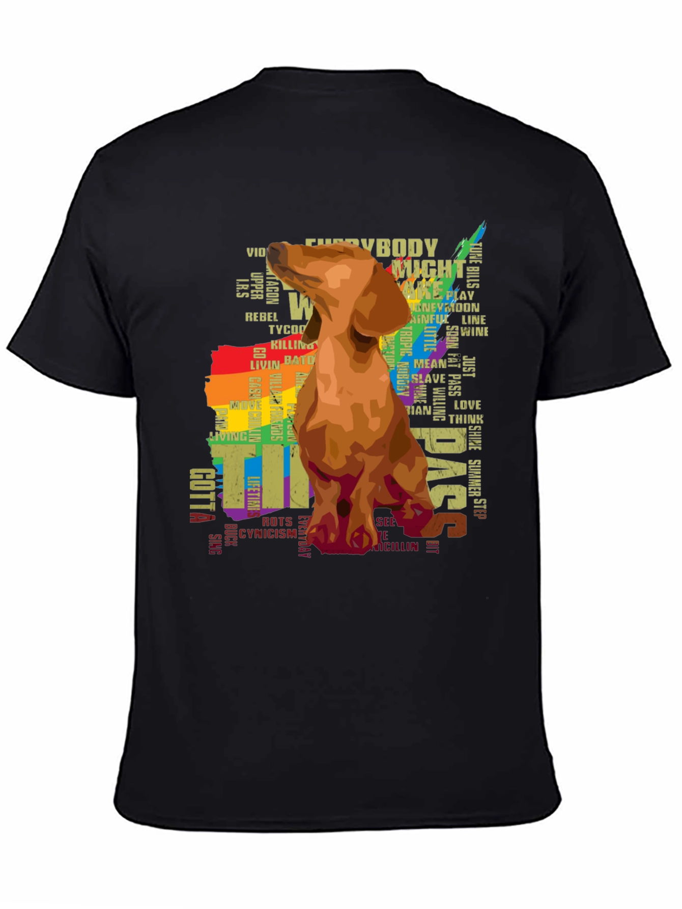 Dachshund Word Art Graphic T-Shirt