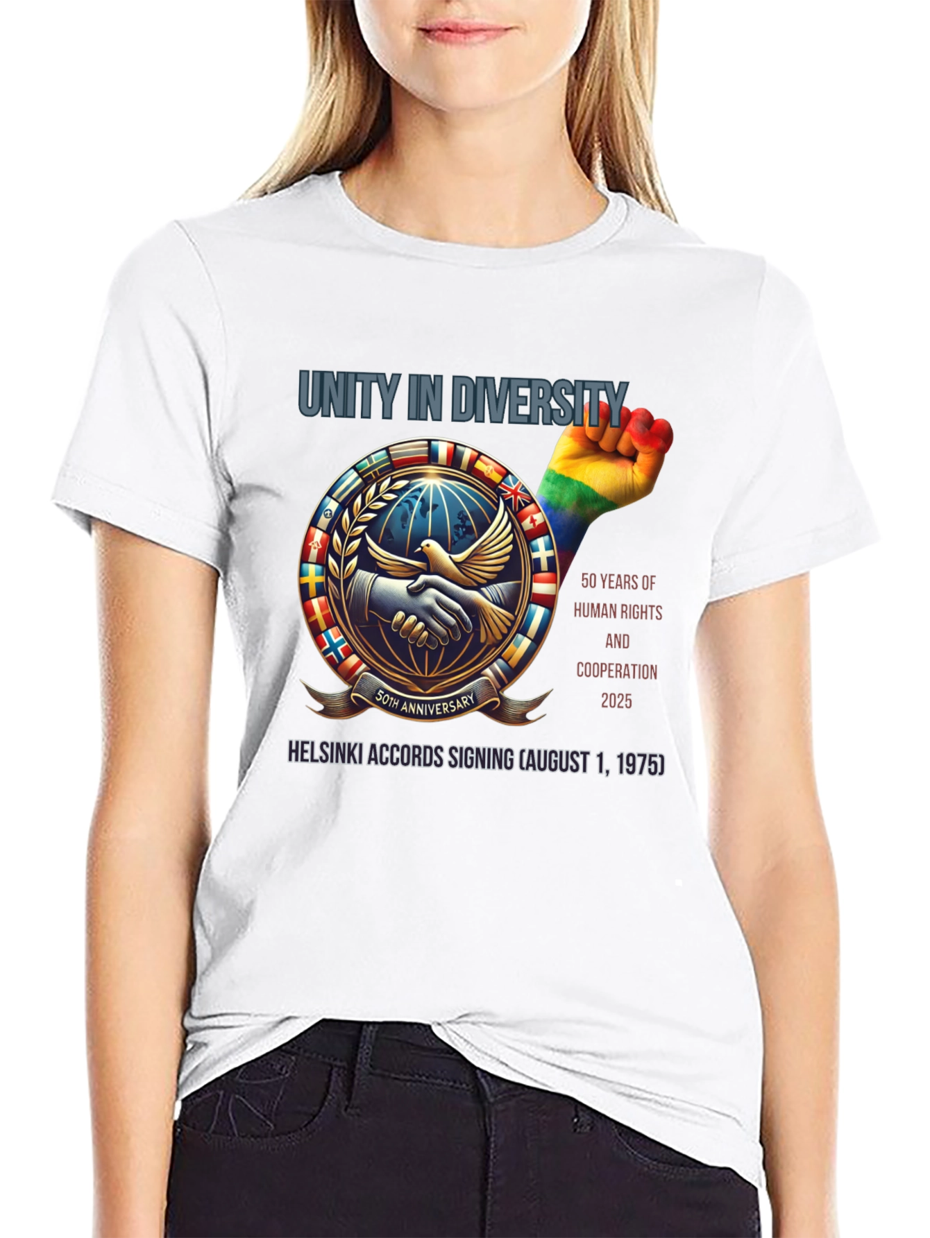 Unity in Diversity T-Shirt: Human Rights & Cooperation