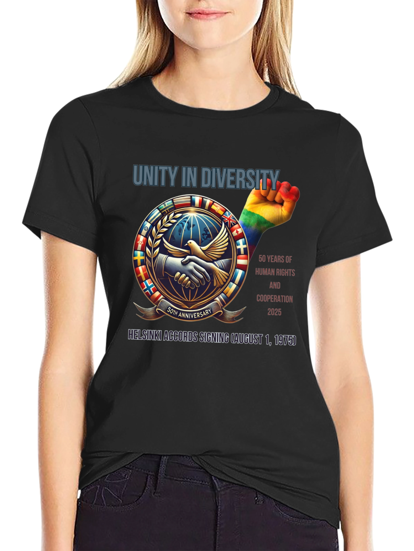 Unity in Diversity T-Shirt: Human Rights & Cooperation