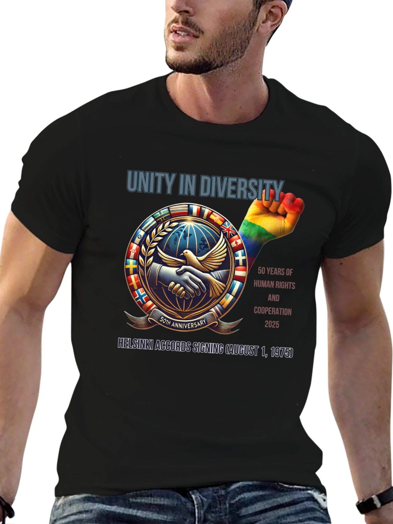 Unity in Diversity T-Shirt: Human Rights & Cooperation