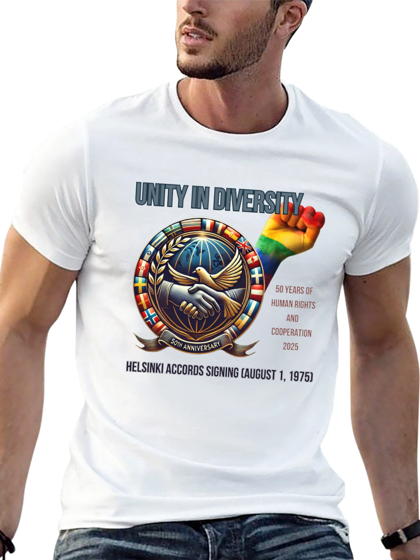 Unity in Diversity T-Shirt: Human Rights & Cooperation