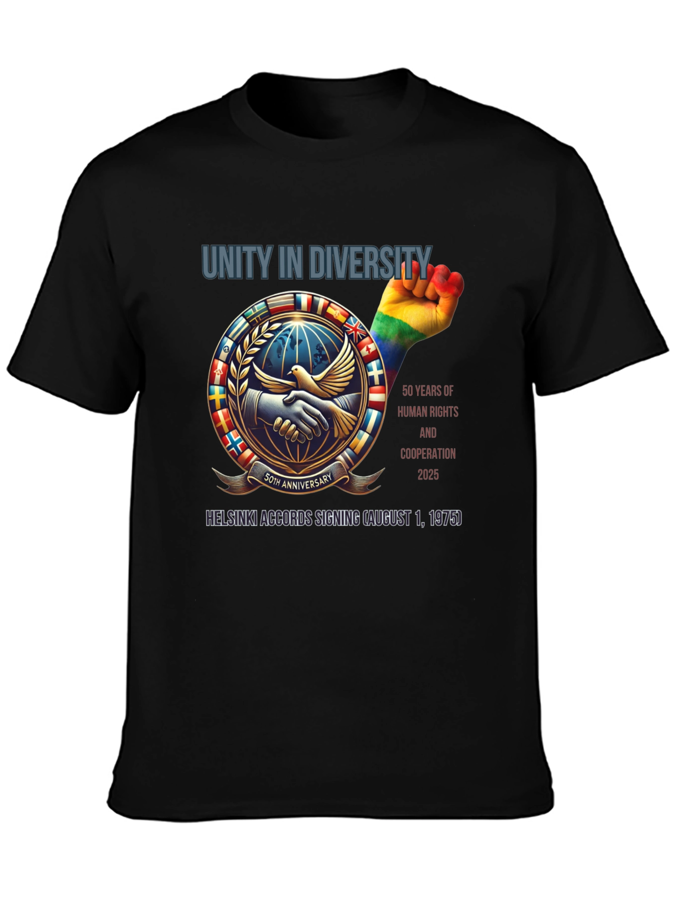 Unity in Diversity T-Shirt: Human Rights & Cooperation