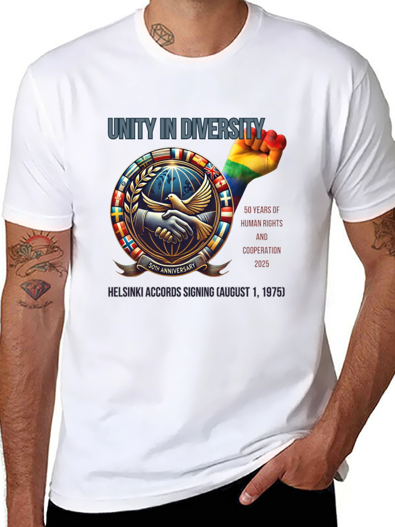 Unity in Diversity T-Shirt: Human Rights & Cooperation