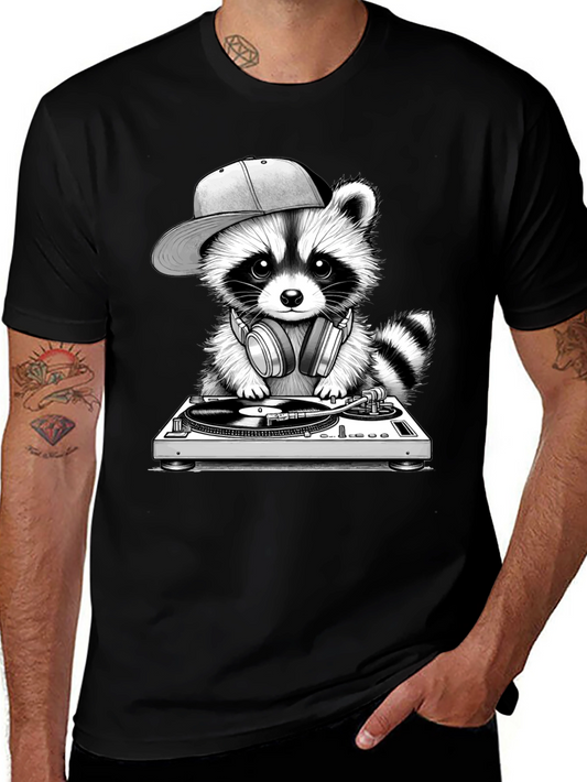 Cool Raccoon DJ Graphic Tee