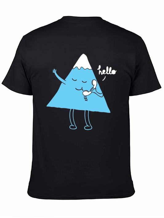 Funny Mountain Talking on the Phone Graphic T-Shirt
