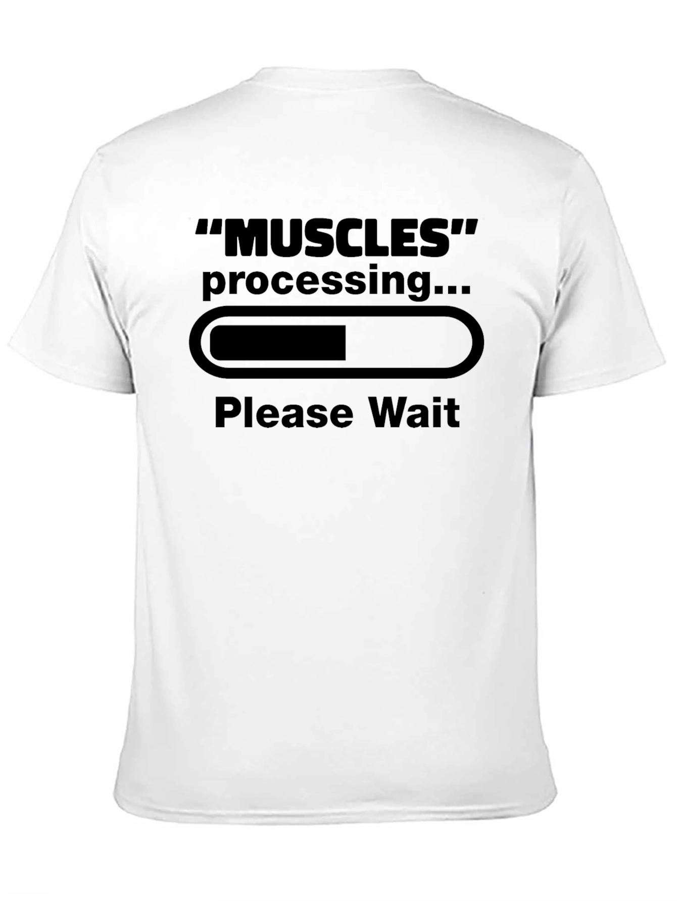 Muscles Processing Graphic Print Black T-Shirt