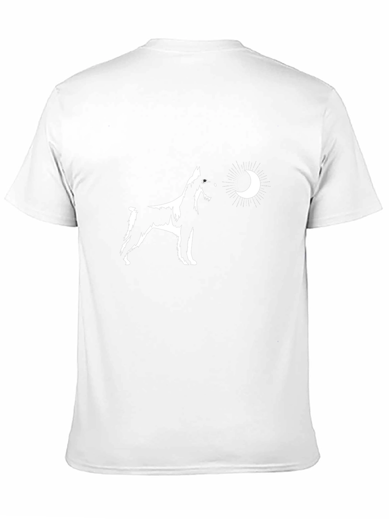 Dog Howling at Moon Graphic T-Shirt