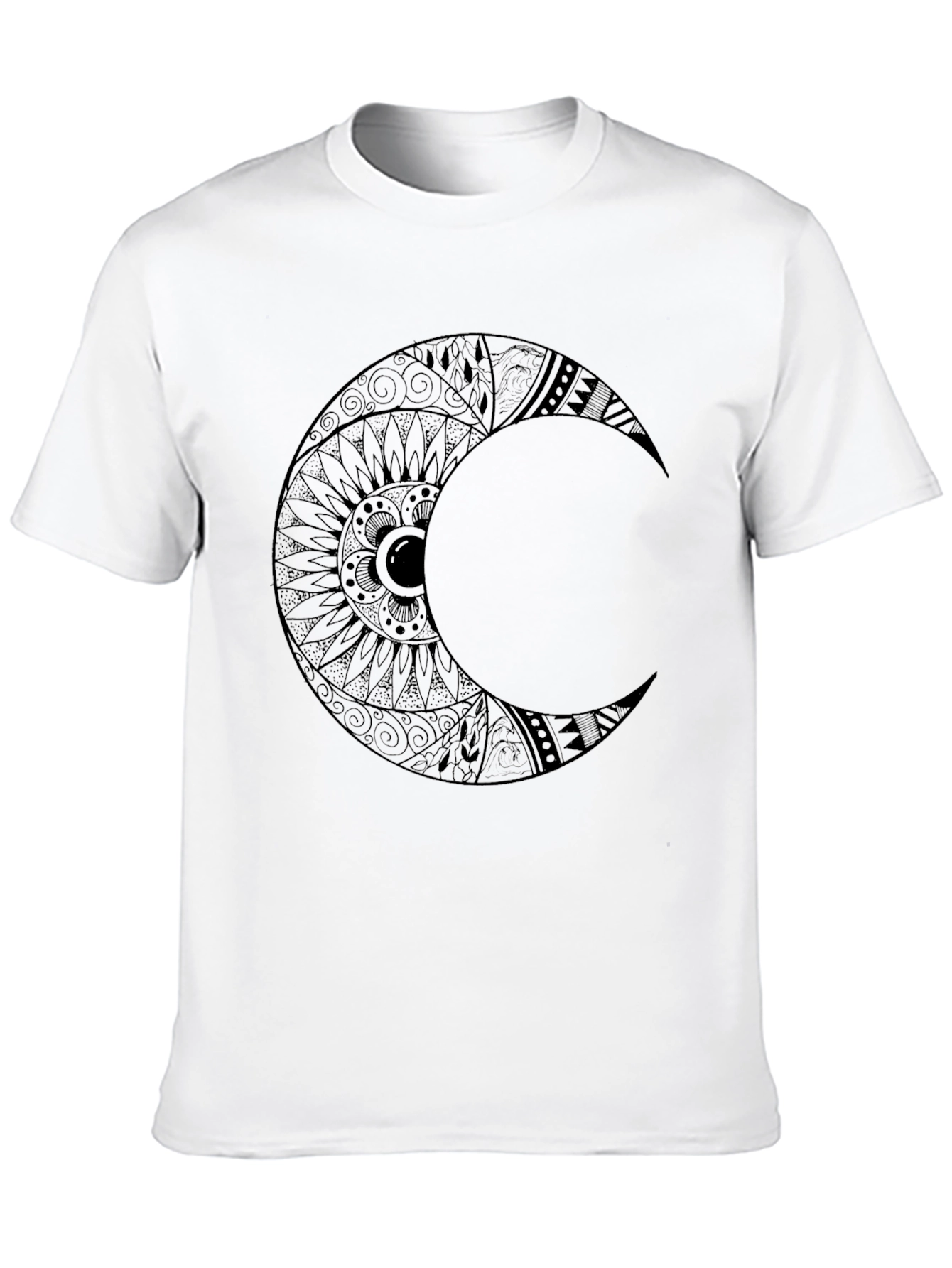 Mystic Moon Graphic Tee - Black Cotton Comfort