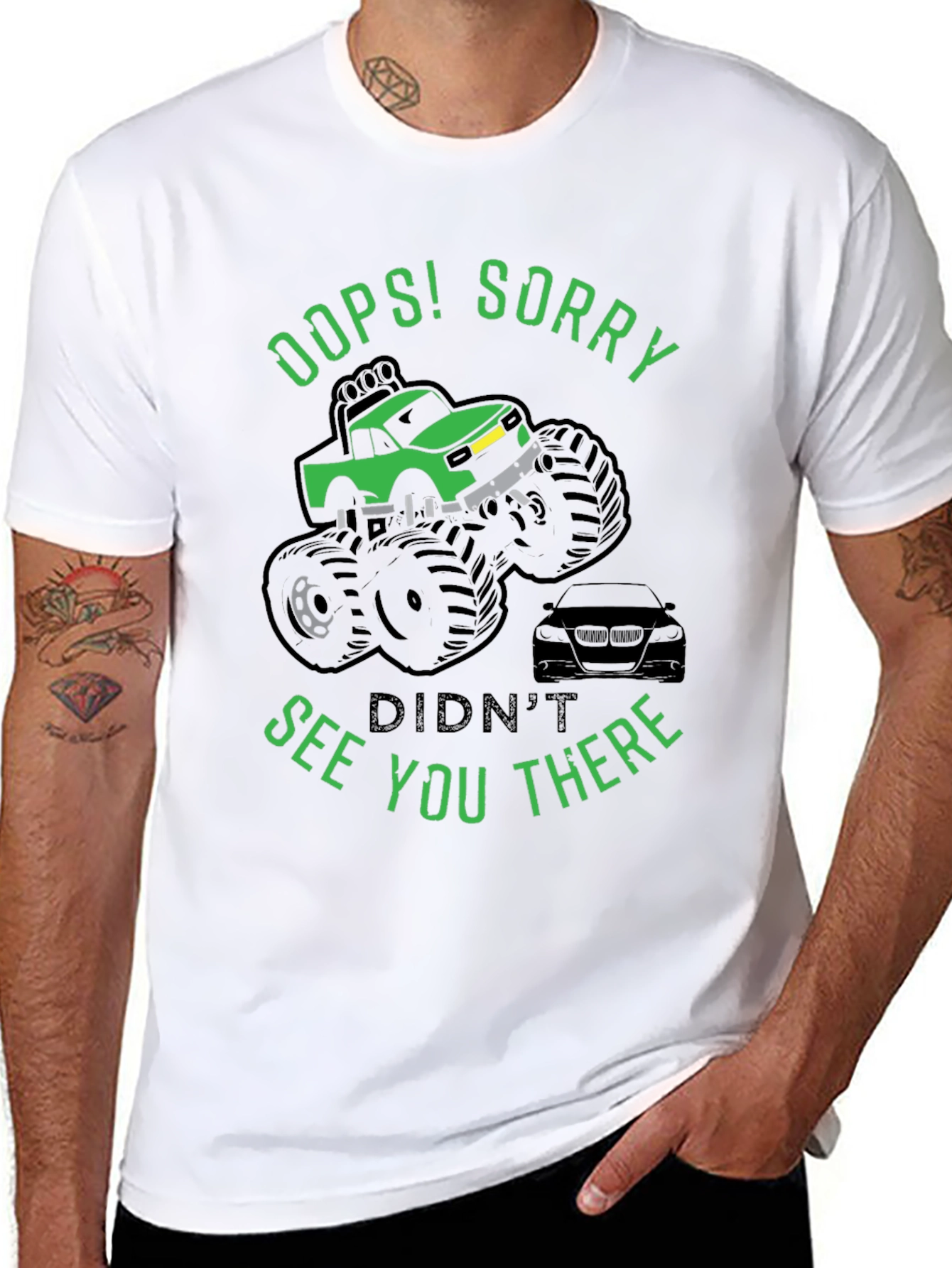 Oops! Sorry Funny Monster Truck T-Shirt