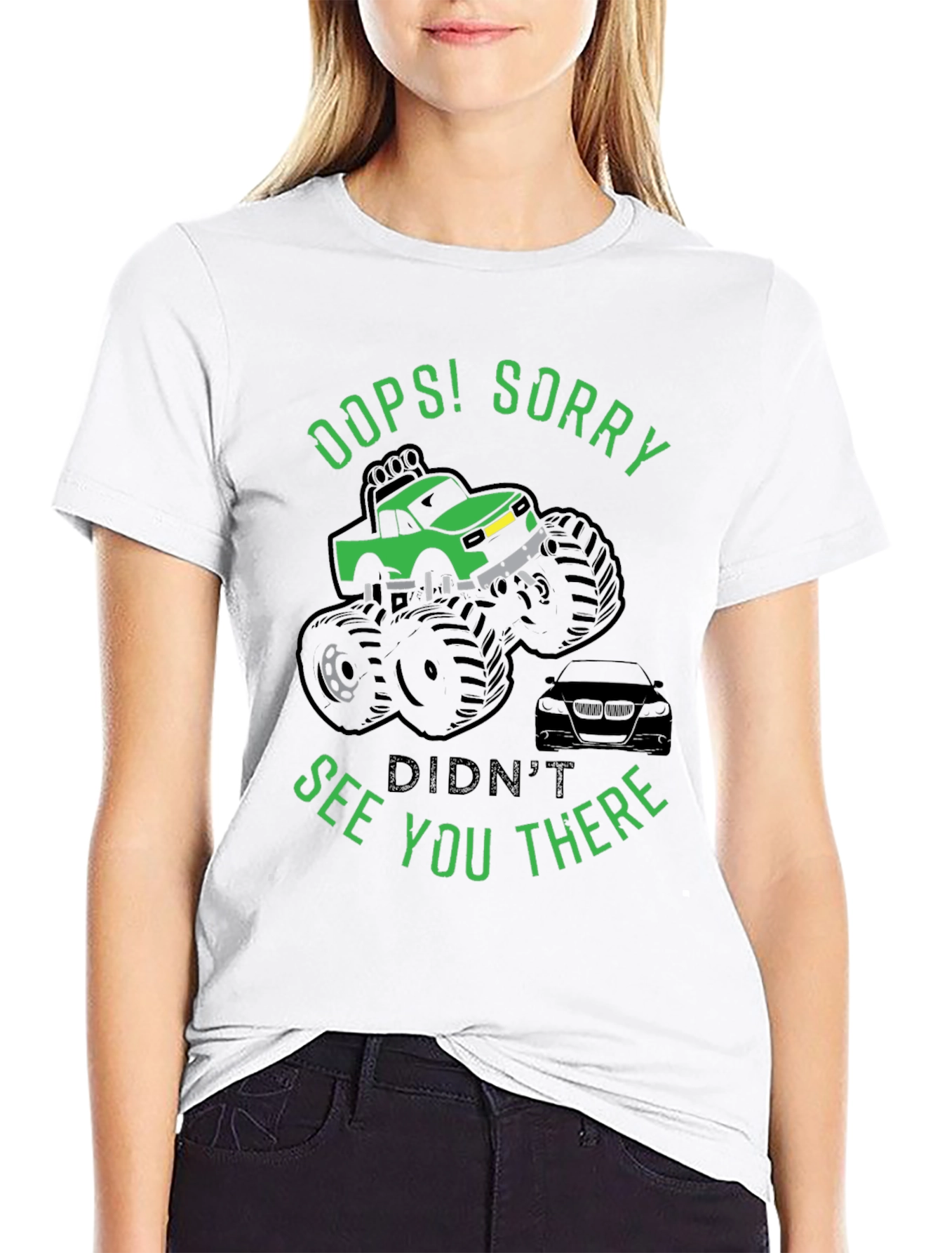 Oops! Sorry Funny Monster Truck T-Shirt