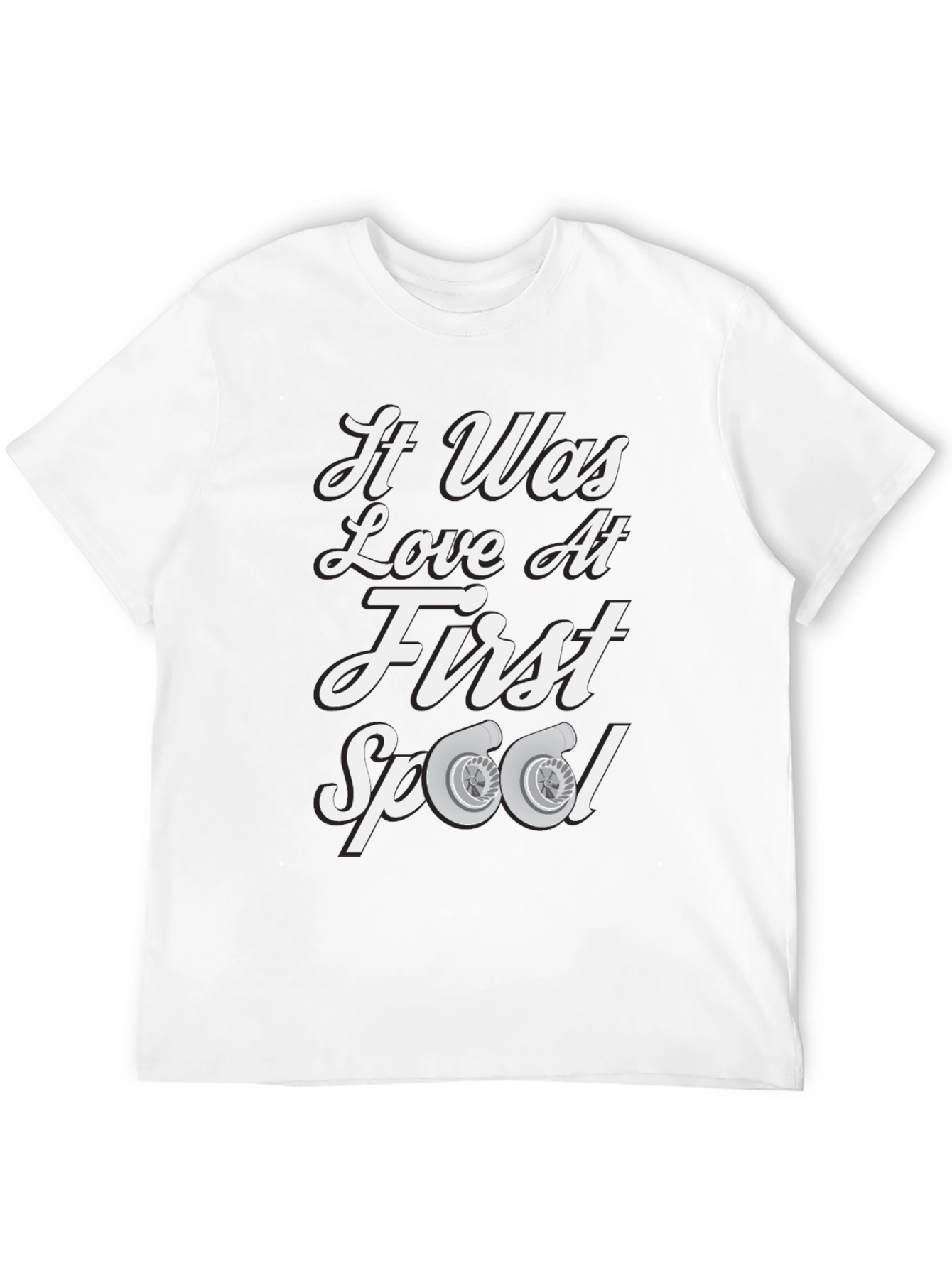 Love at First Spool Black Graphic T-Shirt
