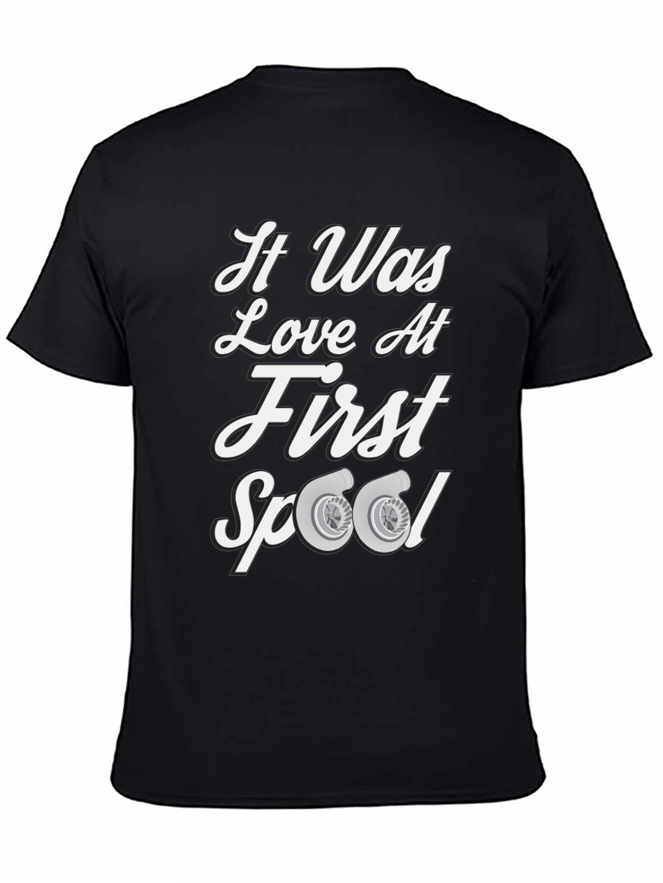 Love at First Spool Black Graphic T-Shirt