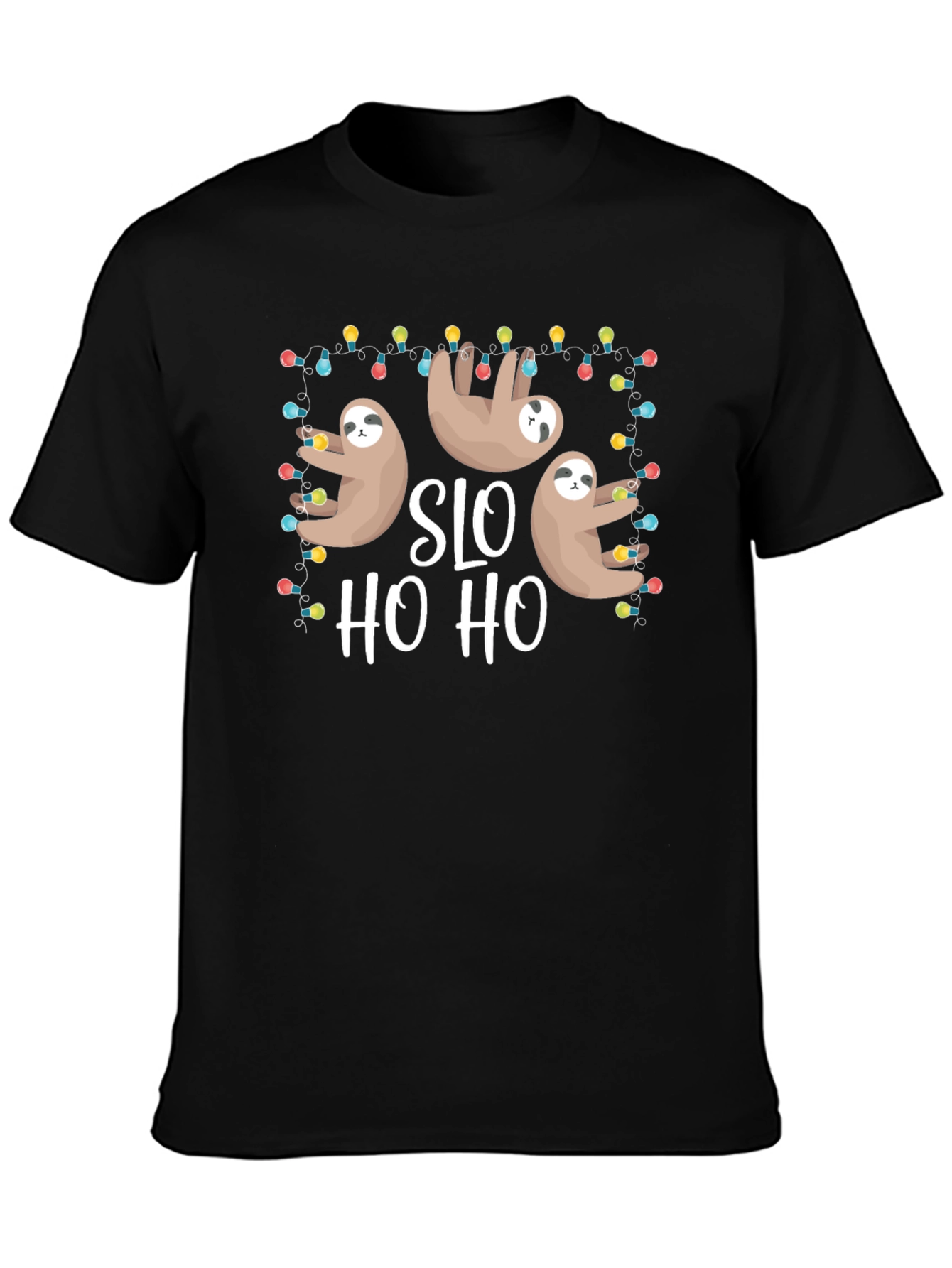 SLO HO HO Sloth Christmas Tee - Holiday Fun!
