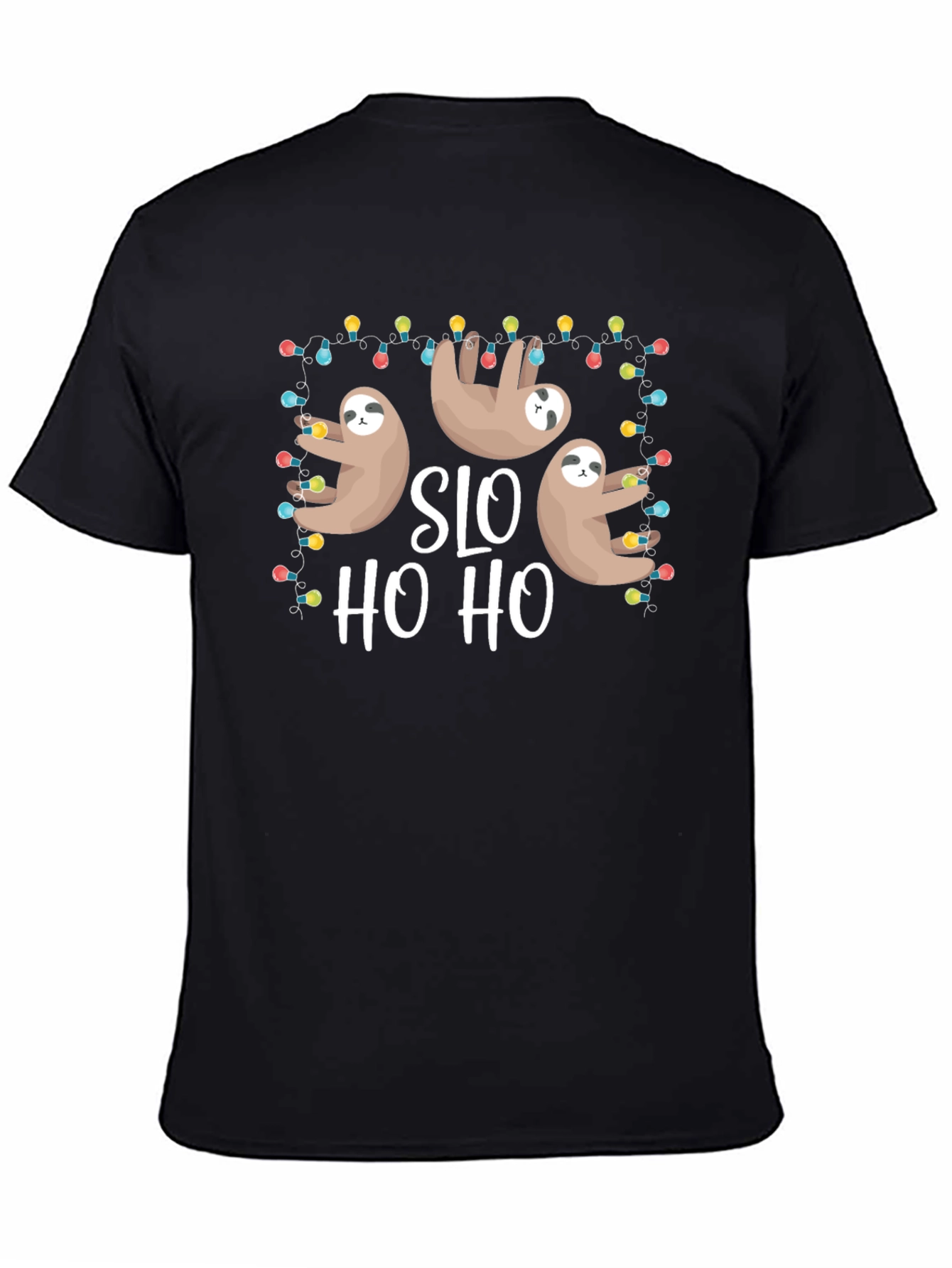 SLO HO HO Sloth Christmas Tee - Holiday Fun!