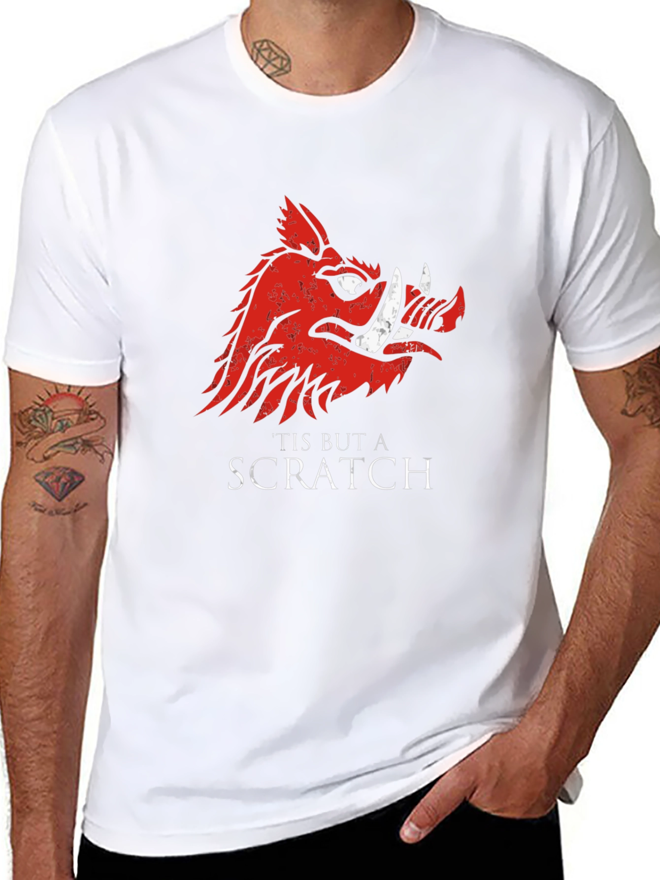 Tis But A Scratch T-Shirt - Black