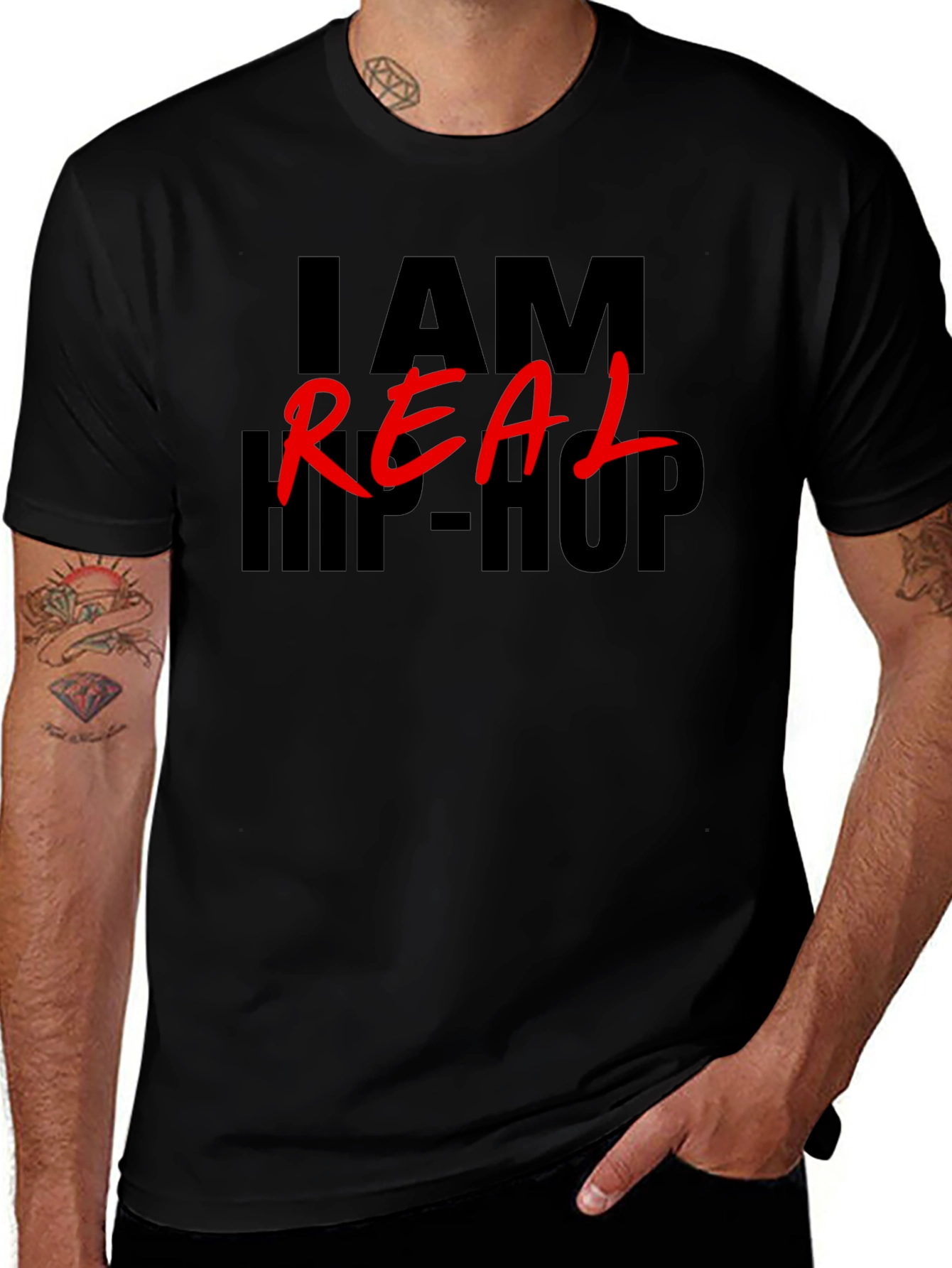 I am Real Hip Hop Black T-Shirt
