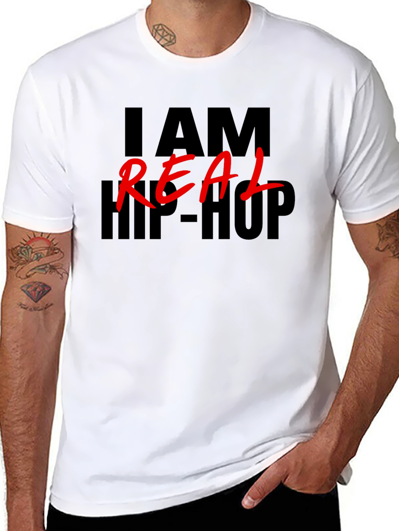 I am Real Hip Hop Black T-Shirt