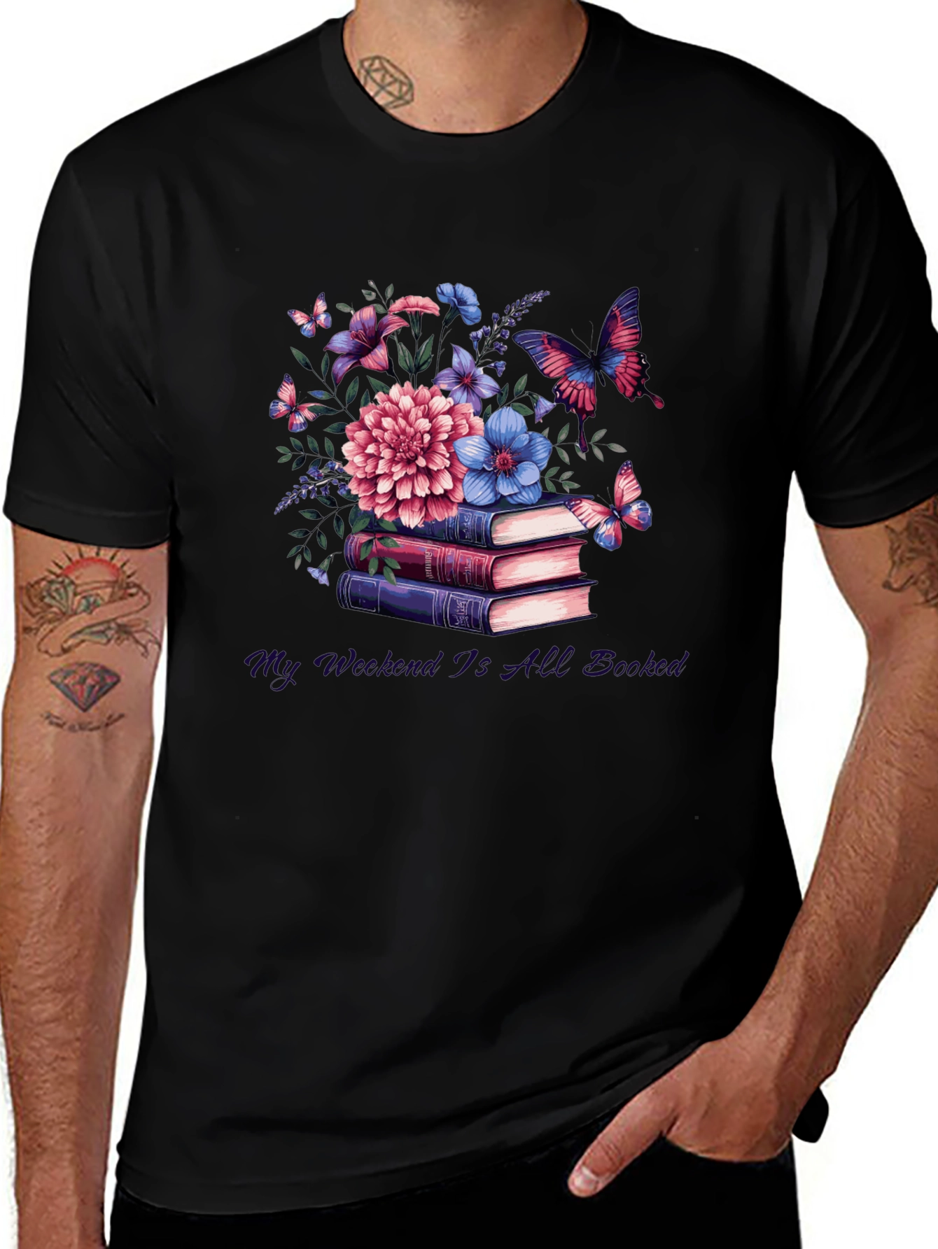 Floral Books T-Shirt - Weekend Reading