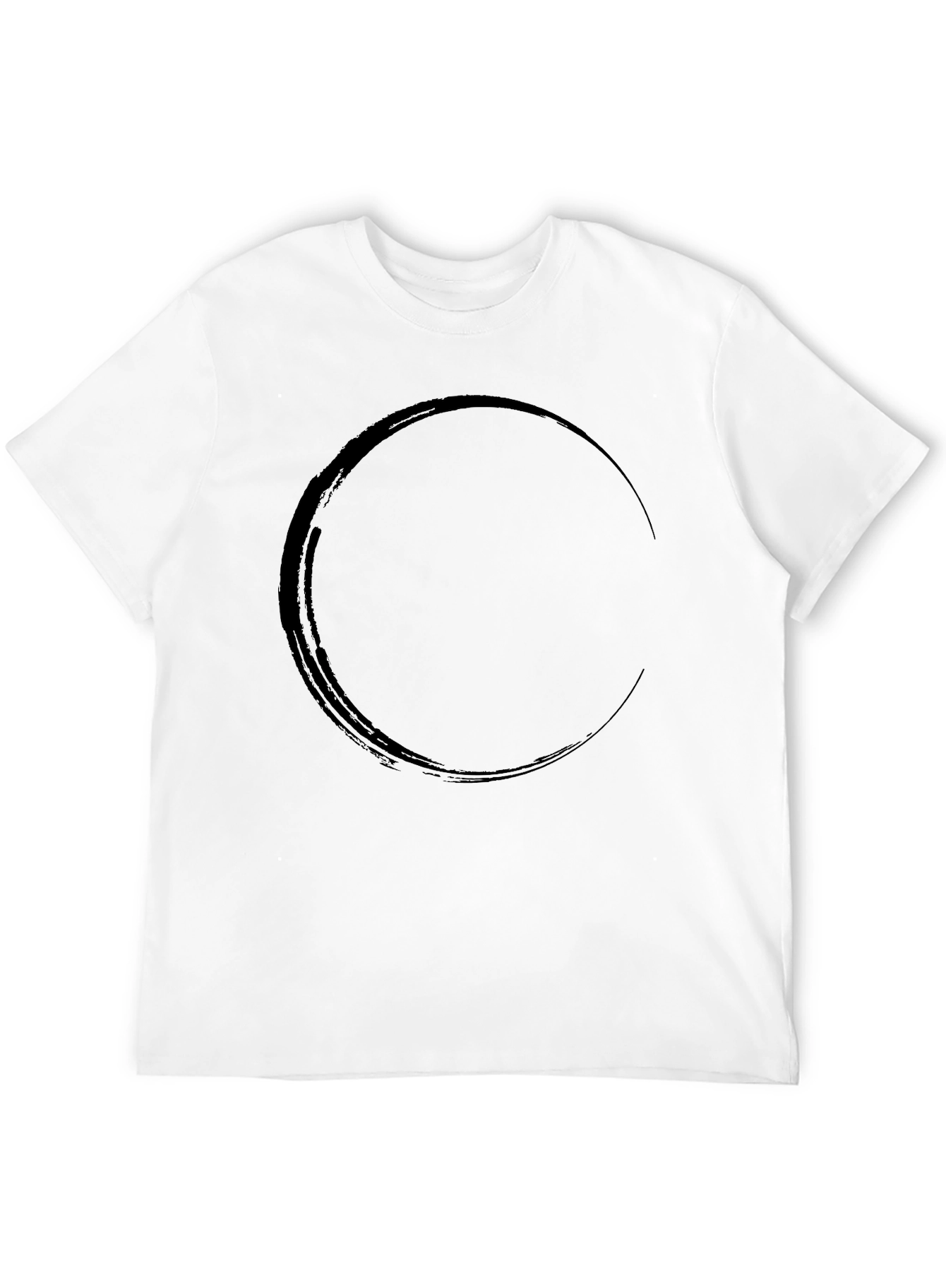Modern Black T-Shirt with Circle Graphic