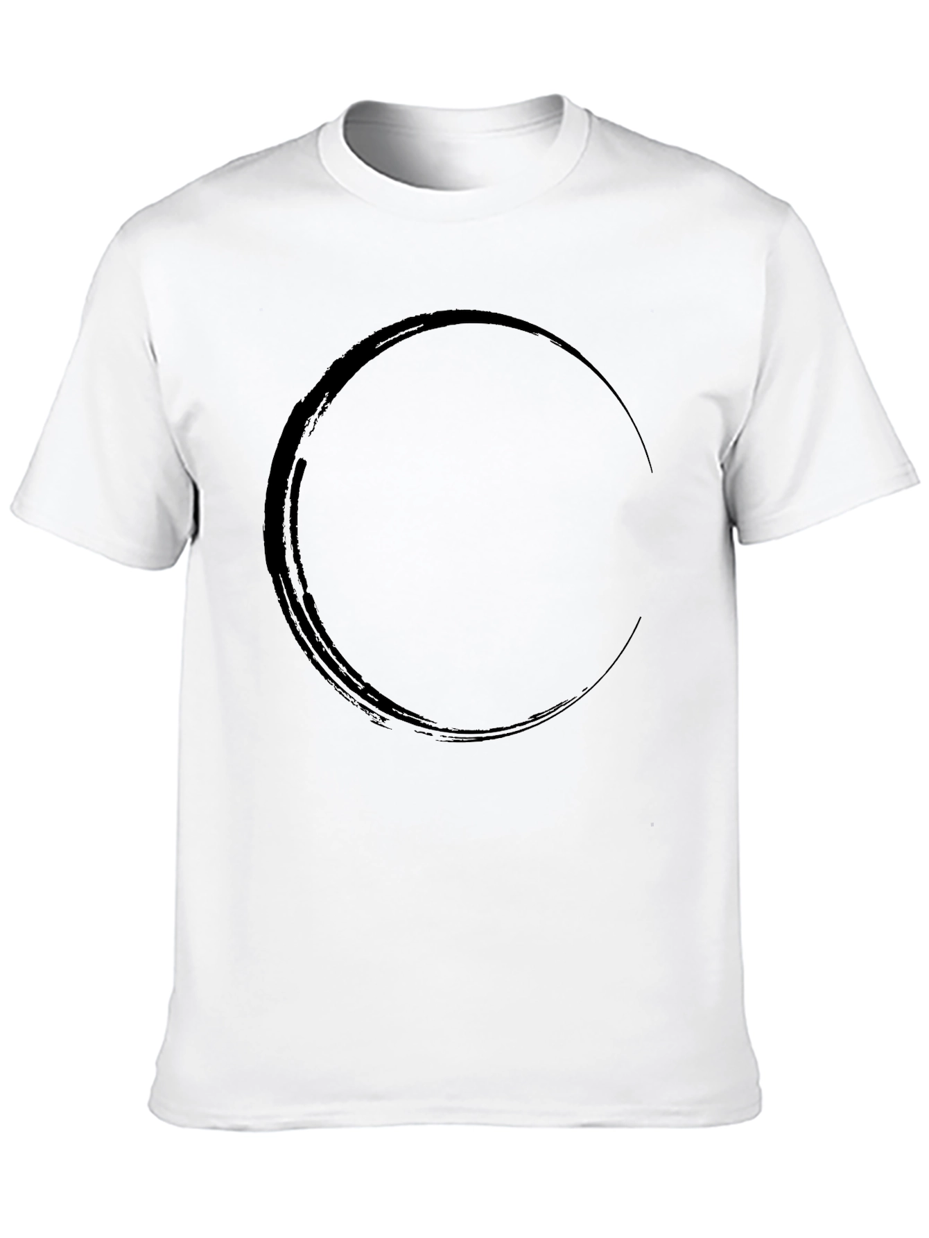 Modern Black T-Shirt with Circle Graphic