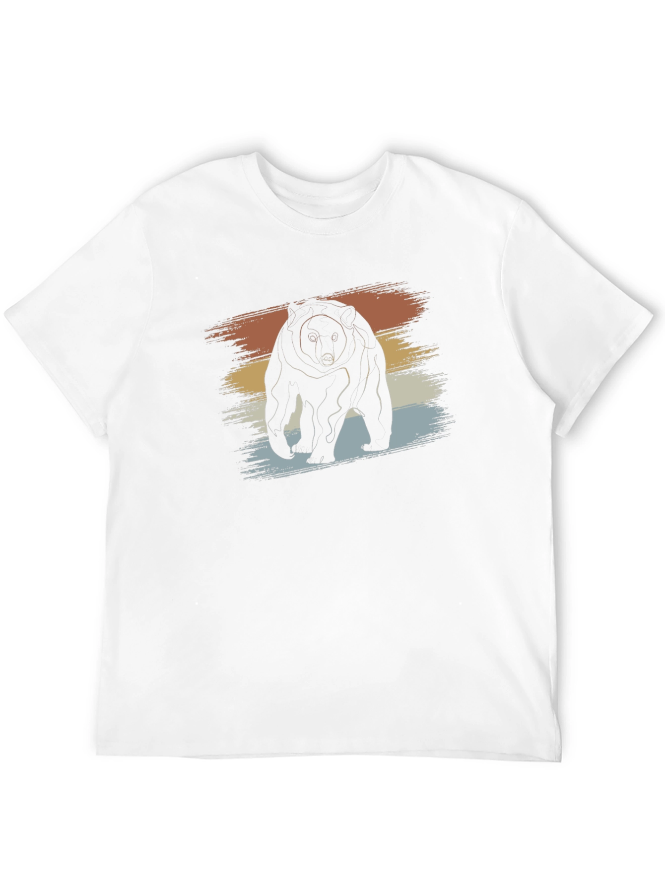 Retro Bear Graphic Tee - Black