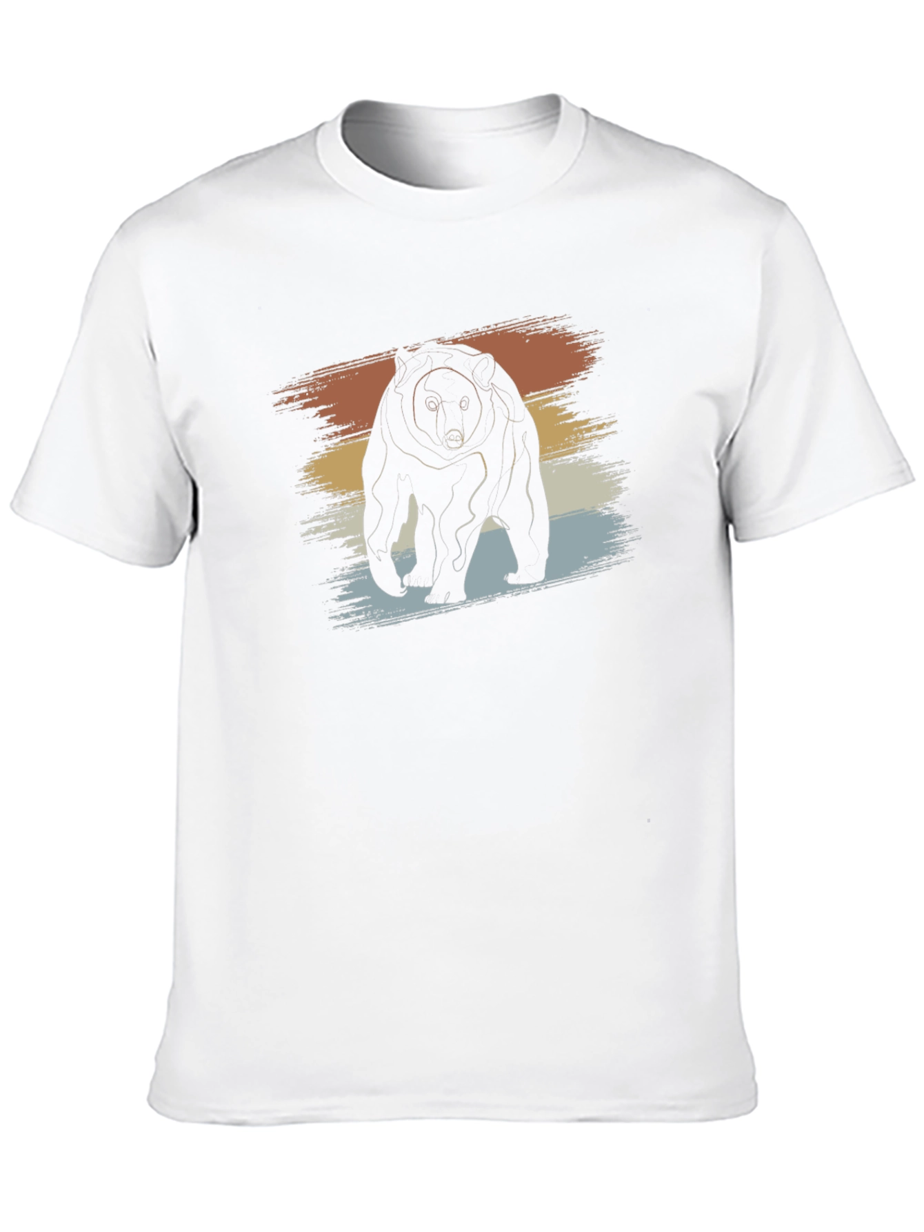 Retro Bear Graphic Tee - Black