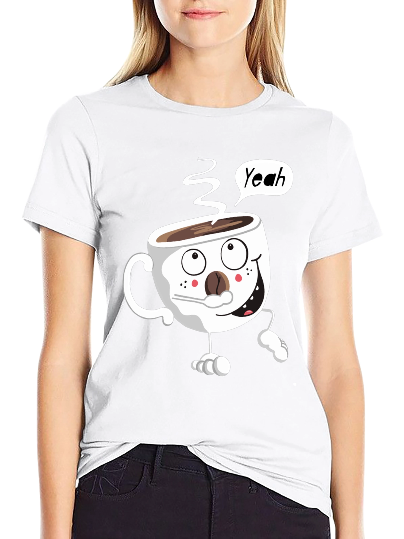 Funny Coffee Cup Cartoon T-Shirt