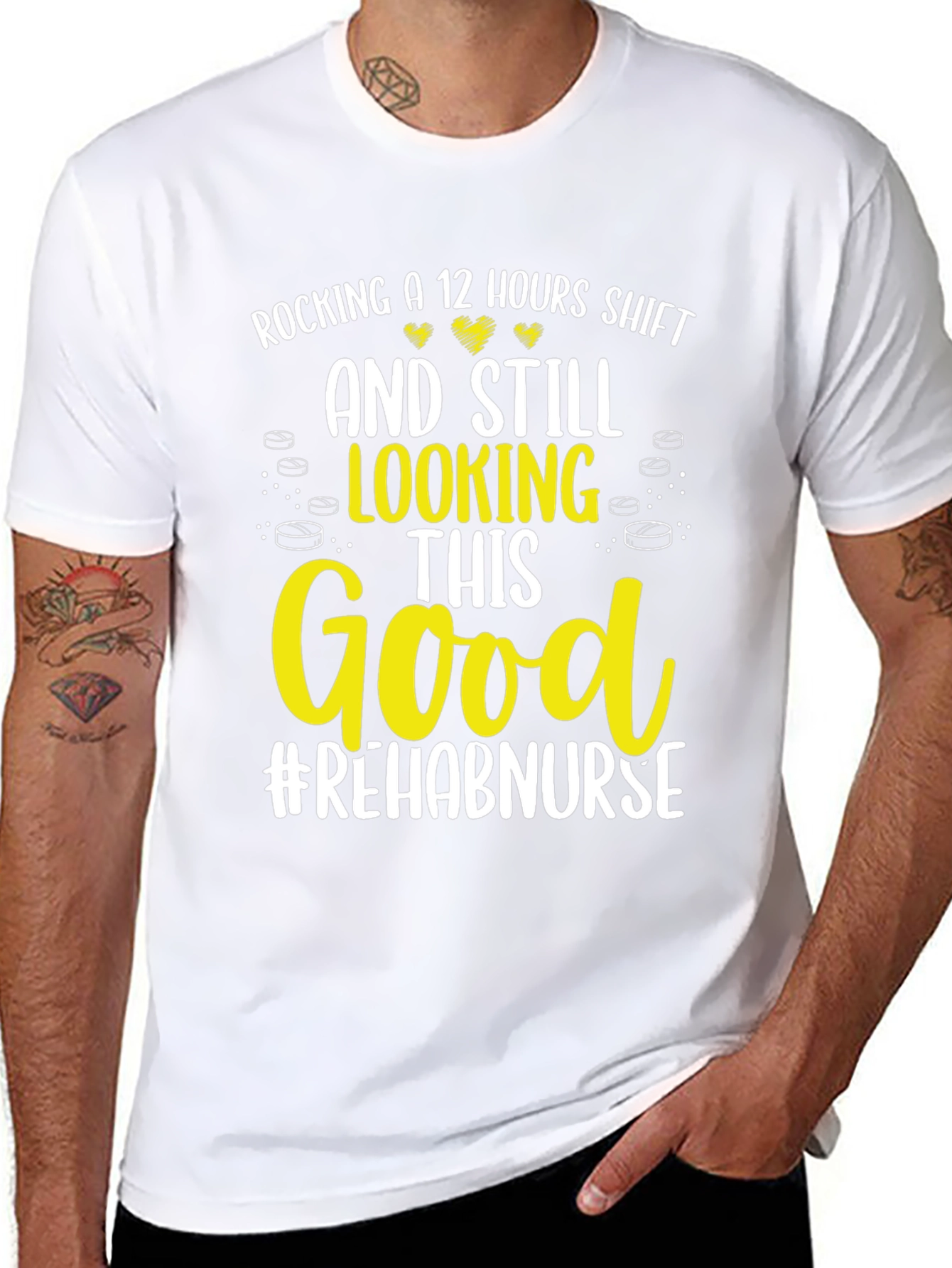 Rehab Nurse 12 Hour Shift Graphic T-Shirt
