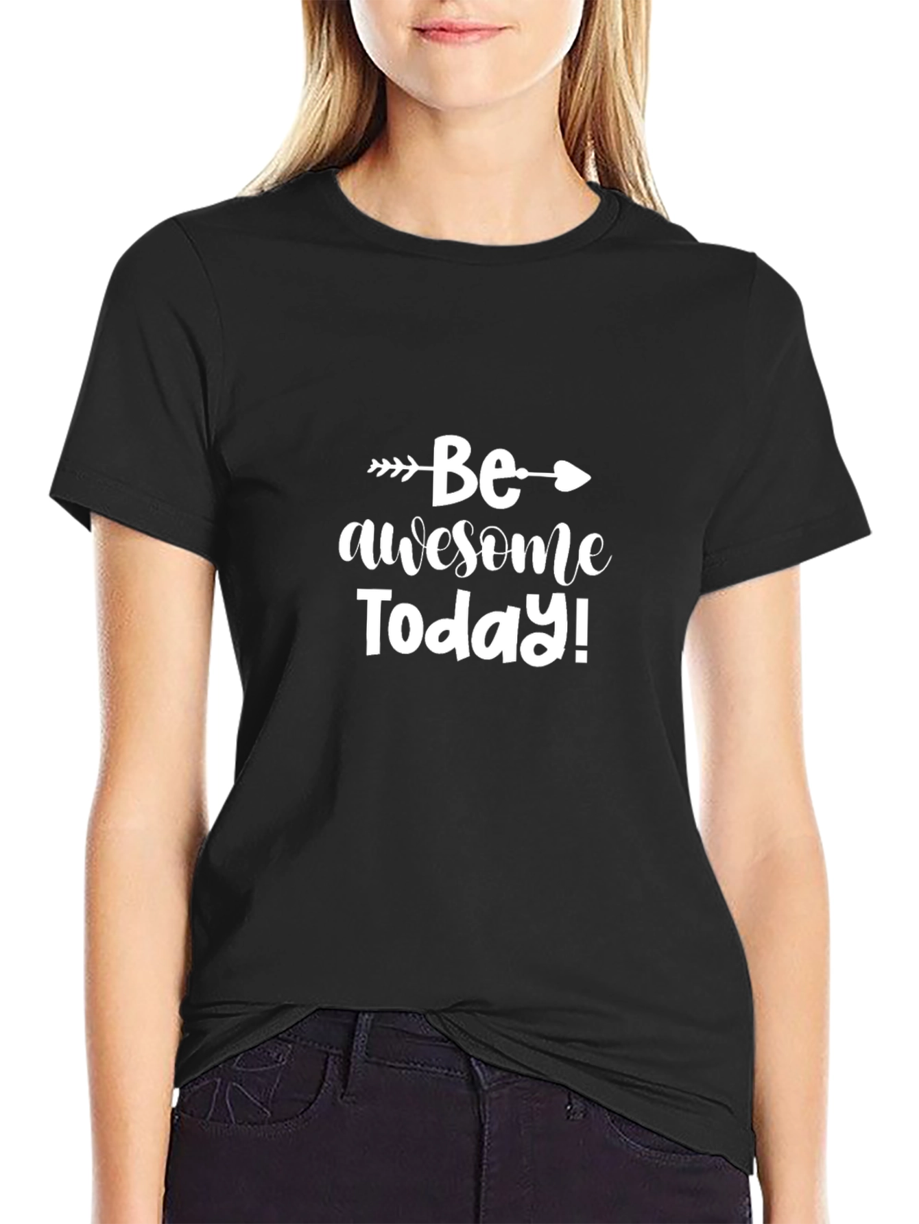 Be Awesome Today Black Graphic Tee