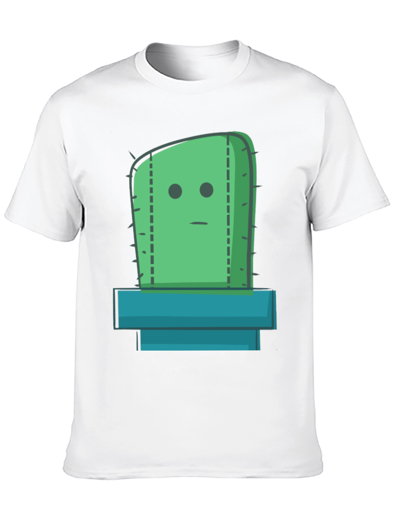 Cactus Graphic Tee - Black Cotton Casual Shirt