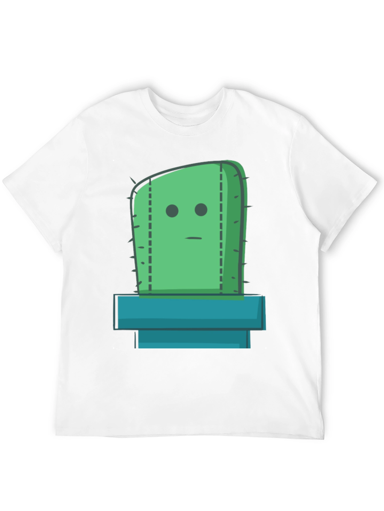 Cactus Graphic Tee - Black Cotton Casual Shirt