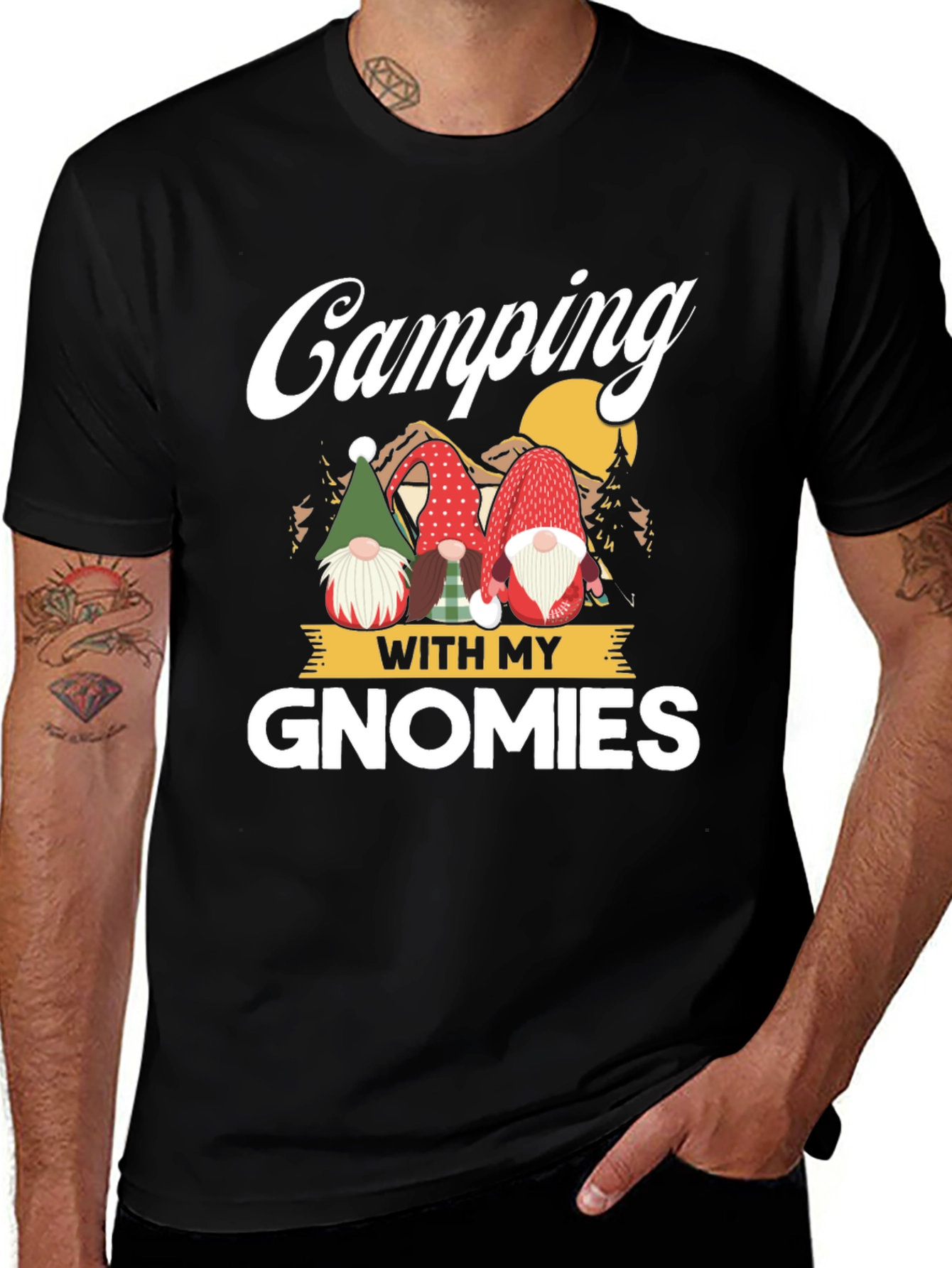 Camping With My Gnomies Graphic Tee