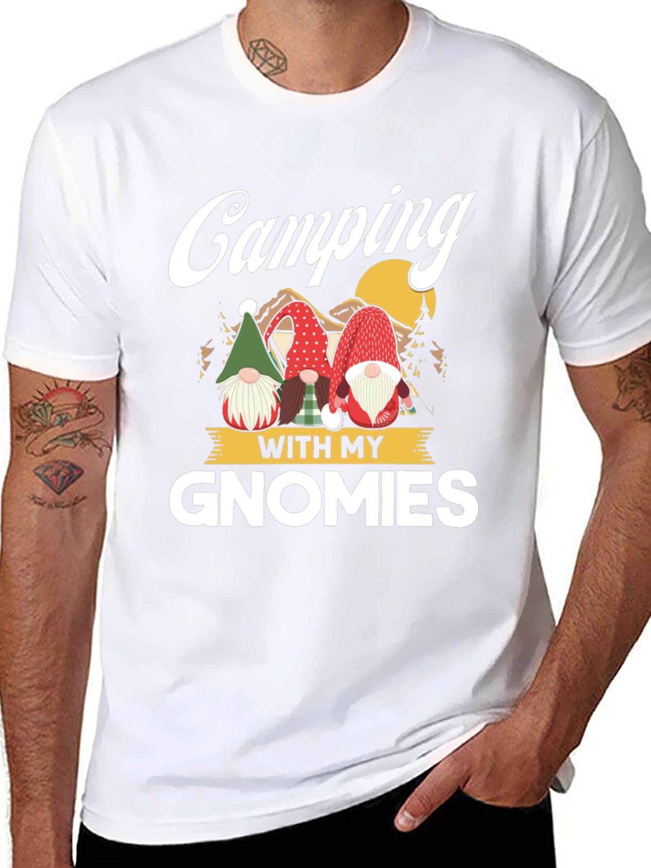 Camping With My Gnomies Graphic Tee