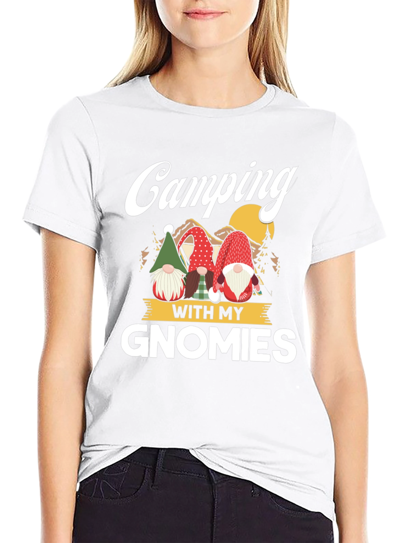 Camping With My Gnomies Graphic Tee