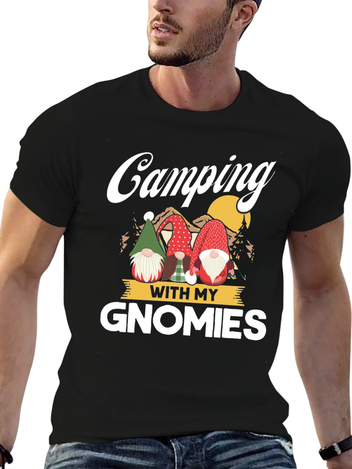 Camping With My Gnomies Graphic Tee