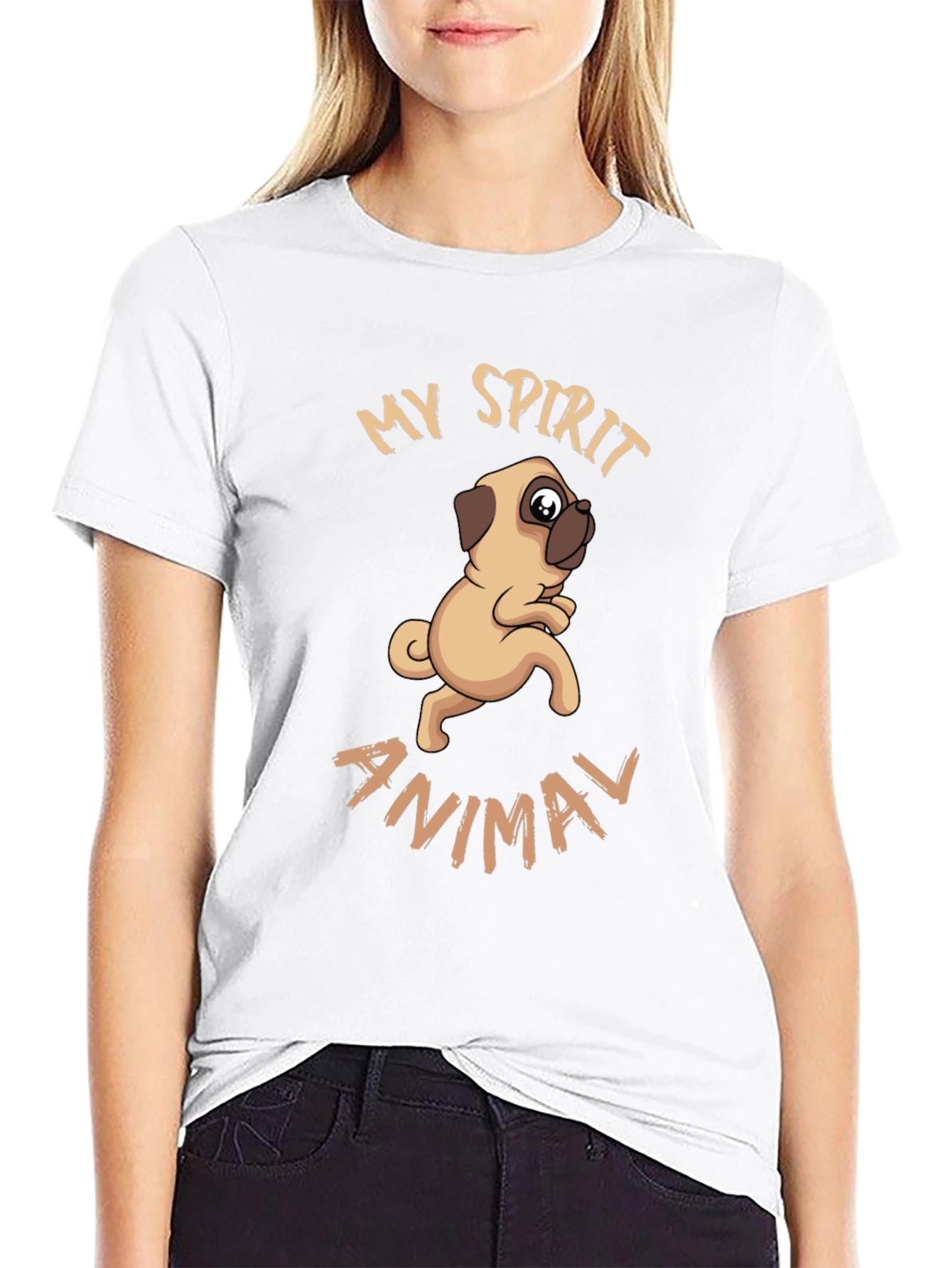 My Spirit Animal Pug Graphic T-Shirt
