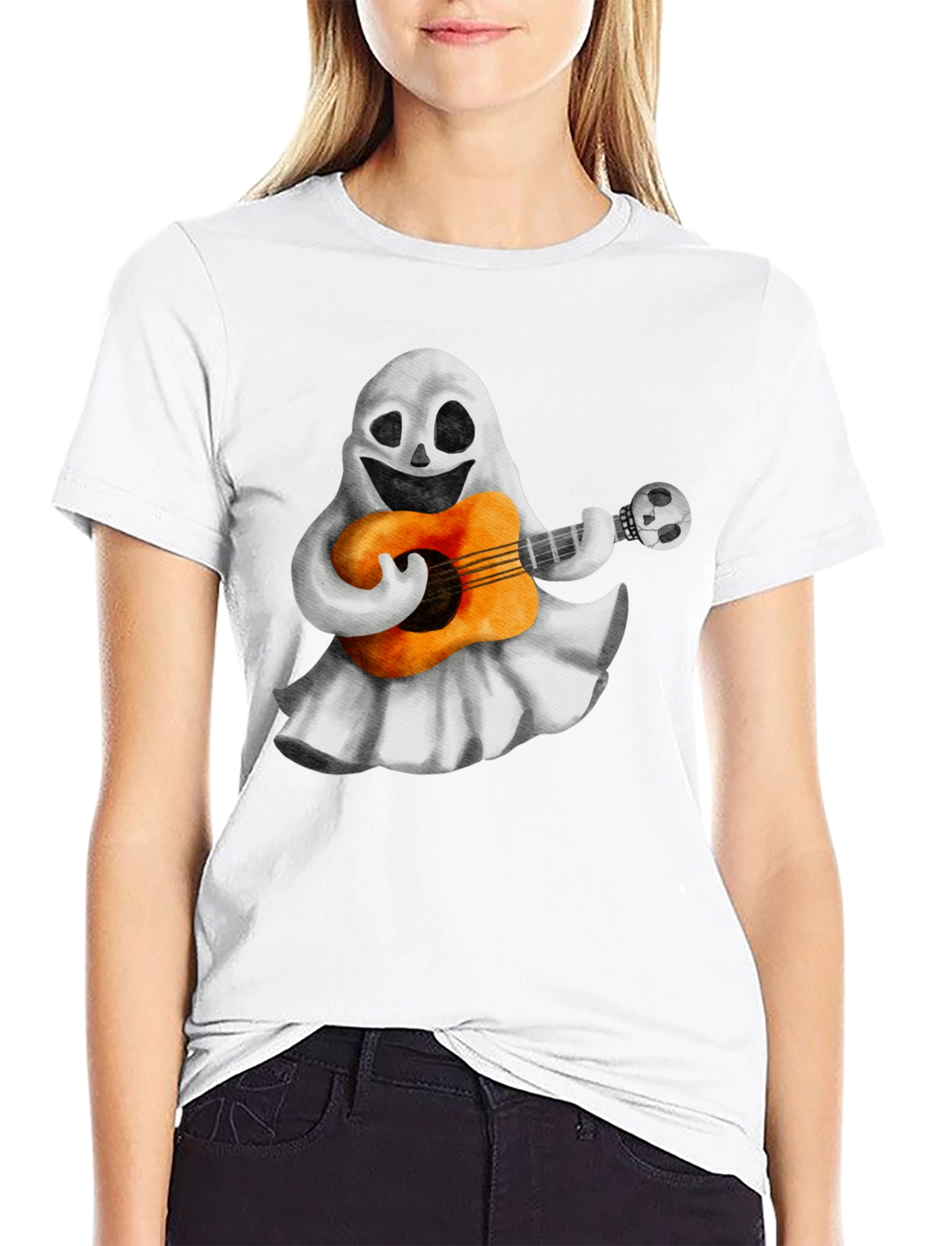 Spooky Guitar Ghost T-Shirt