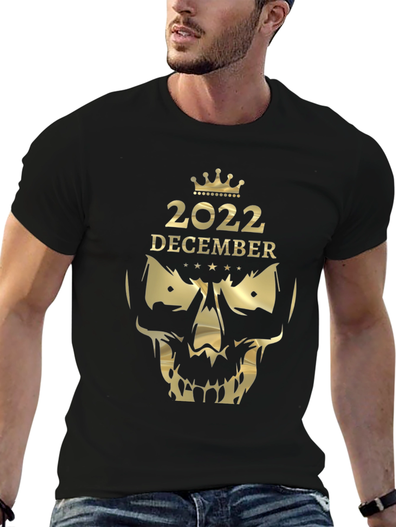 December 2022 Skull Graphic T-Shirt