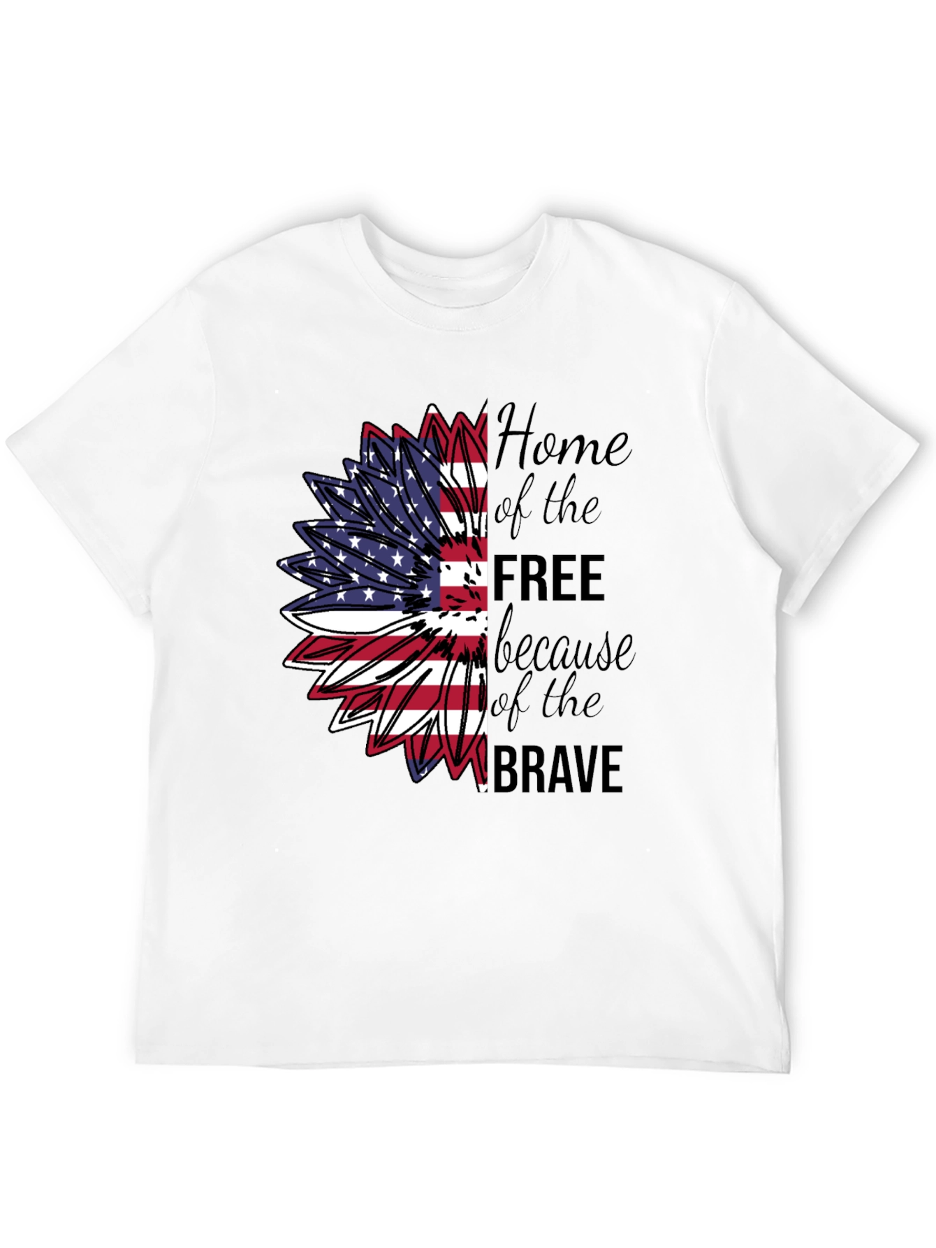 Patriotic Sunflower T-Shirt - Home of the Free