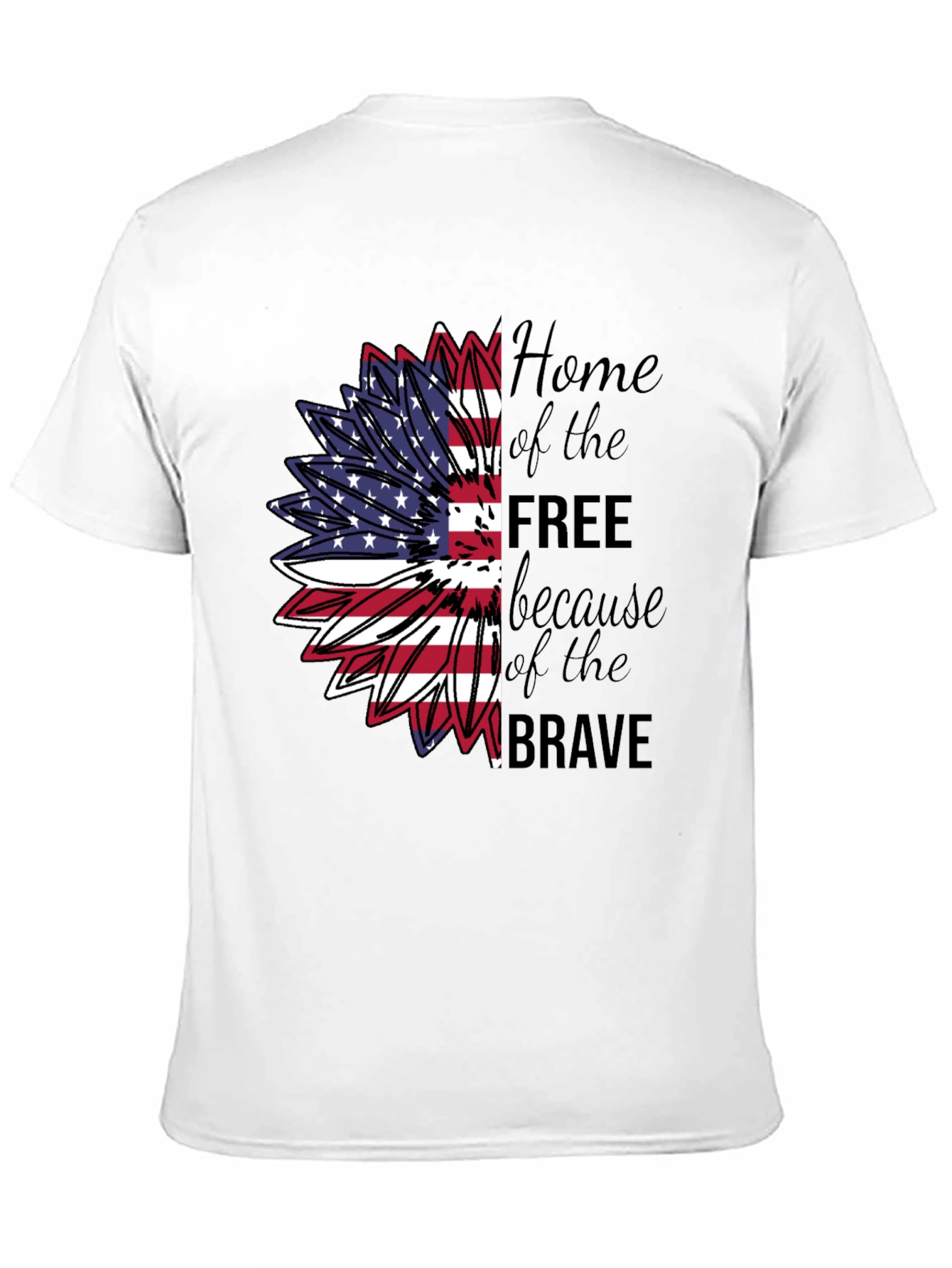 Patriotic Sunflower T-Shirt - Home of the Free