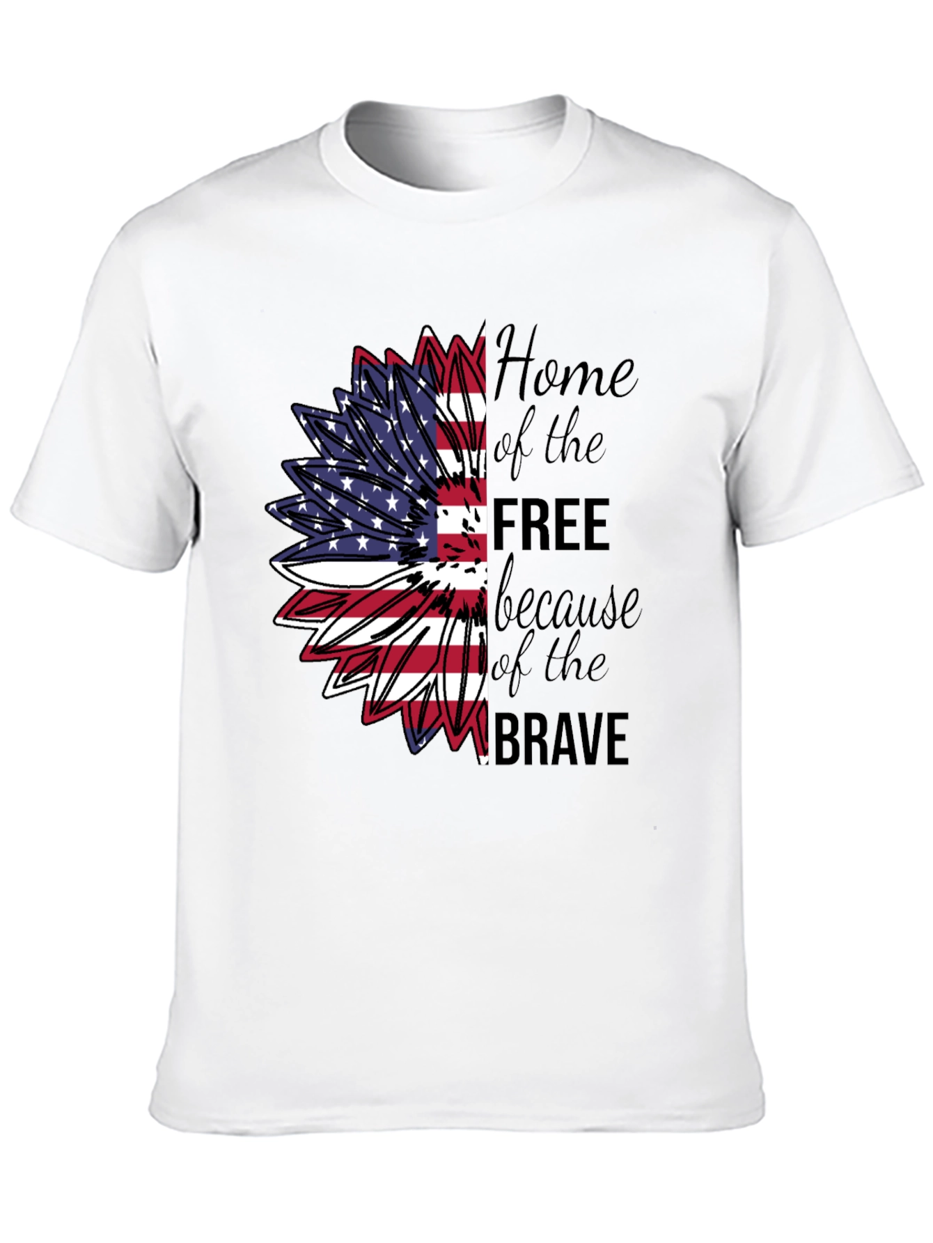 Patriotic Sunflower T-Shirt - Home of the Free