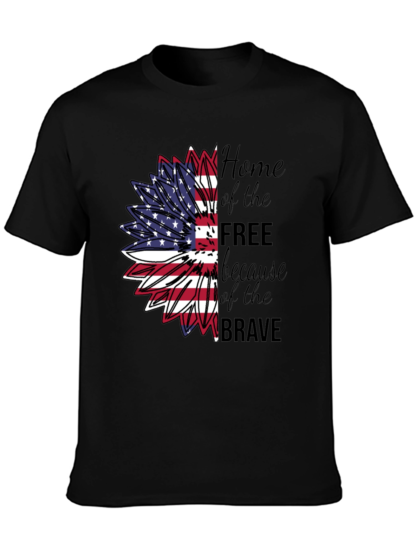 Patriotic Sunflower T-Shirt - Home of the Free