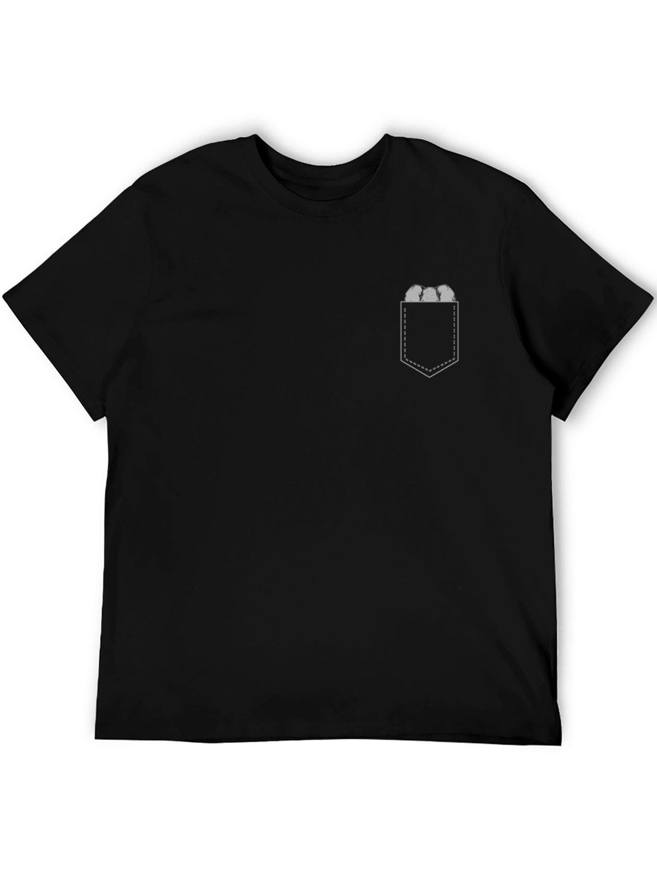 Mens Black Tee with Novelty Pocket Design