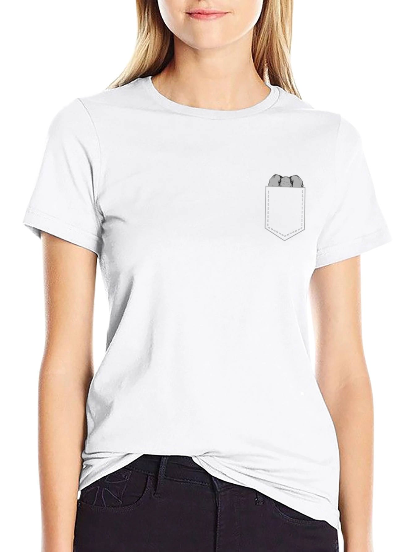 Mens Black Tee with Novelty Pocket Design